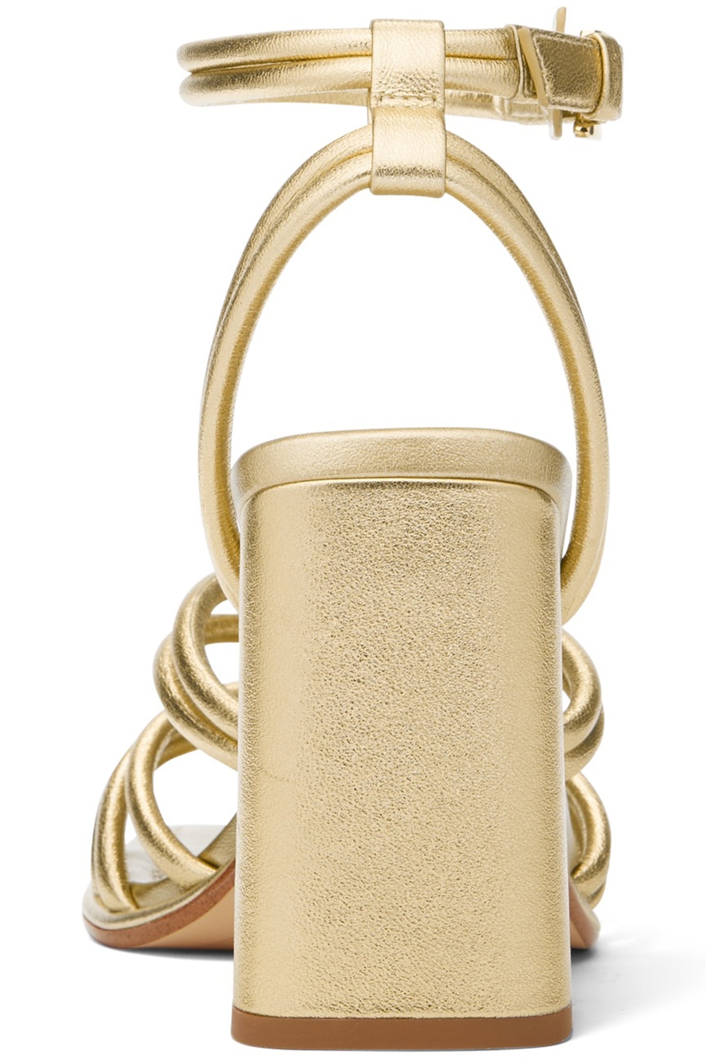 ASHIRTA BLOCK HEEL SANDAL IN PALE GOLD 4