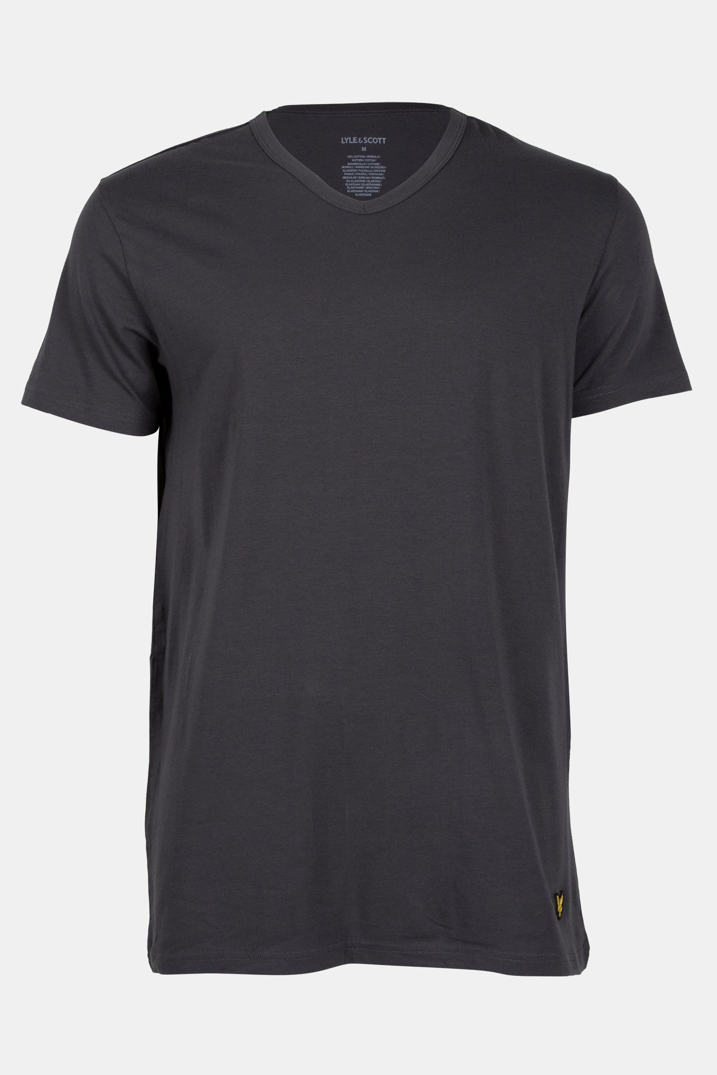 BASIC 3 PACK V NECK T-SHIRT WHITE/OLIVE/GUNMETAL 5