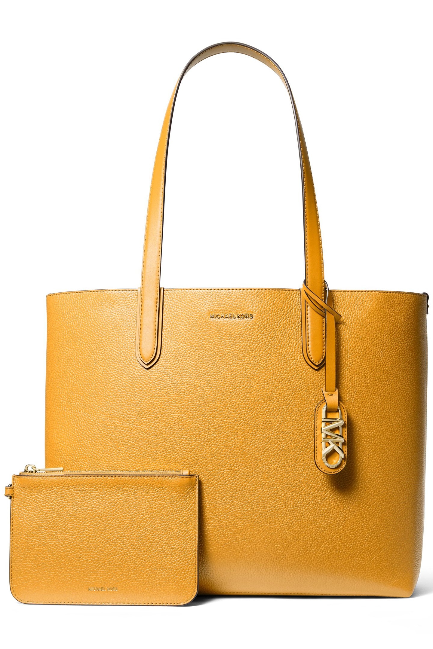 LARGE REVERSIBLE LEATHER TOTE IN YELLOW 3