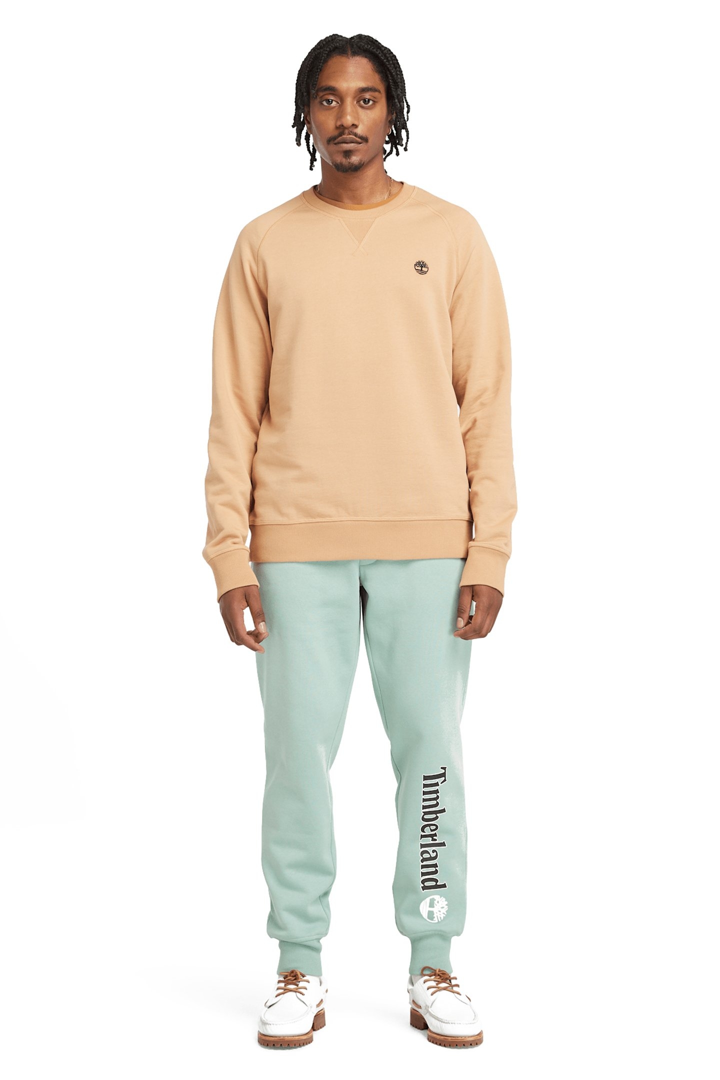 EXETER RIVER LOOPBACK CREW NECK SWEATSHIRT LIGHT WHEAT BOOT 3