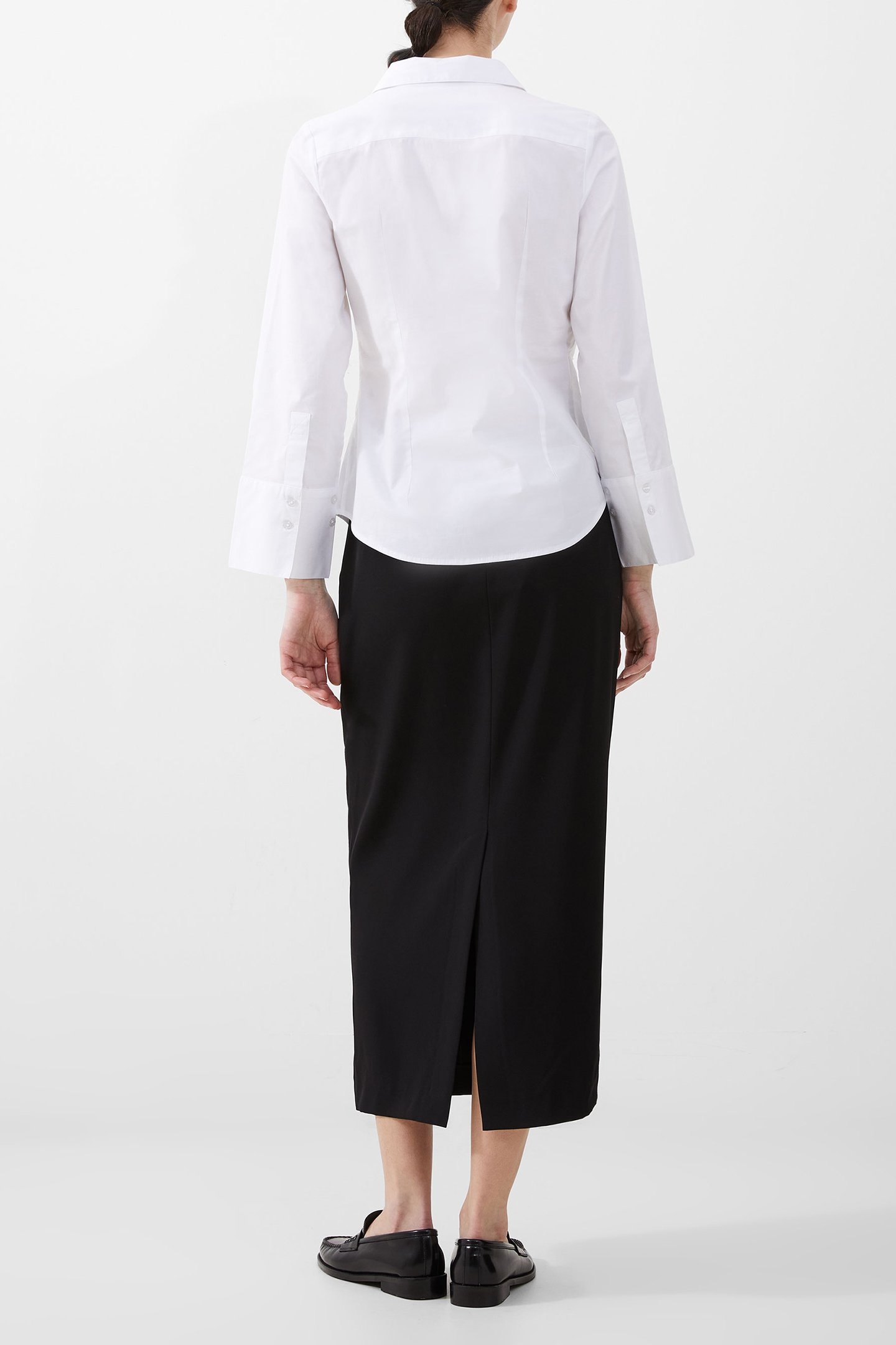 ISABELLE POPLIN ASYMMETRIC SHI LINEN WHITE 2
