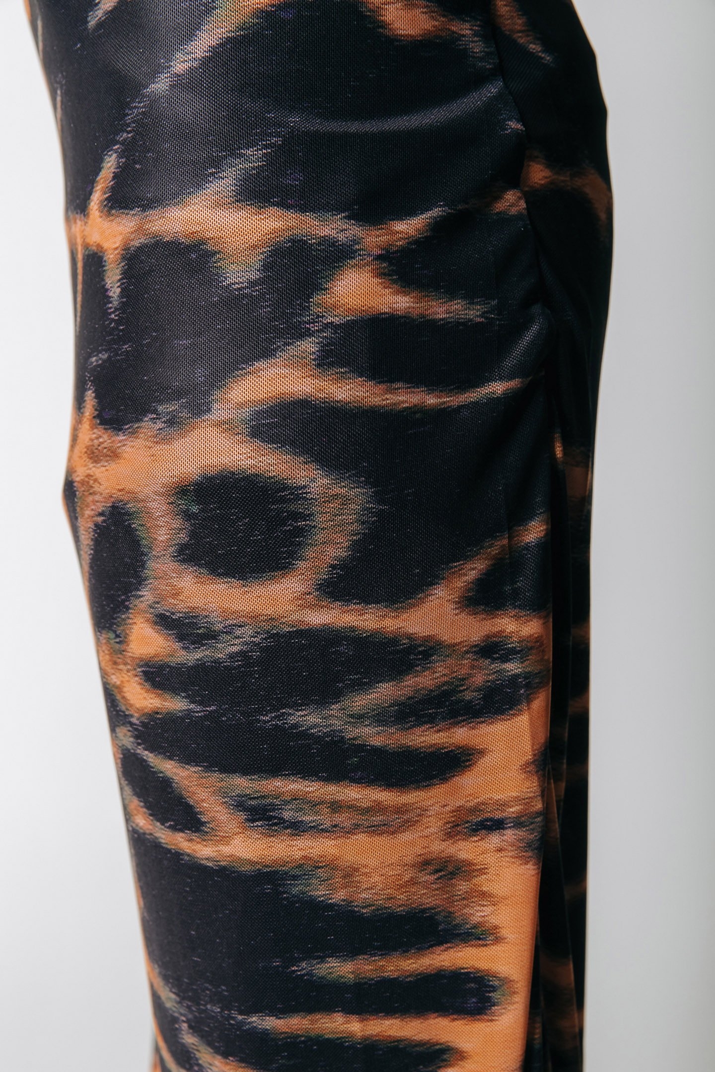 MAUDE ANIMAL MESH MAXI DRESS MANDARIN ORANGE 3