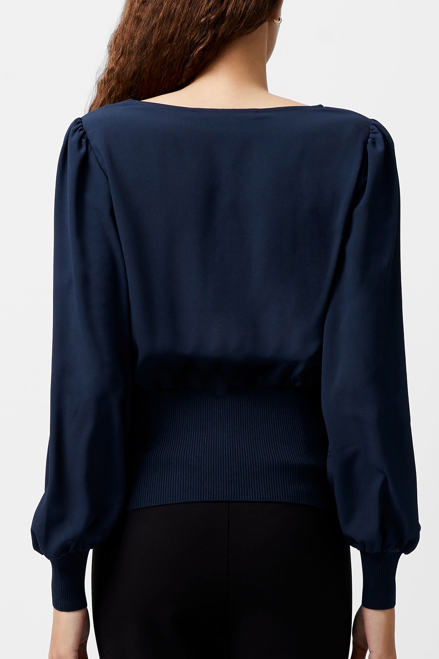 KRISTA KNIT SLASH NK JUMPER MARINE 2