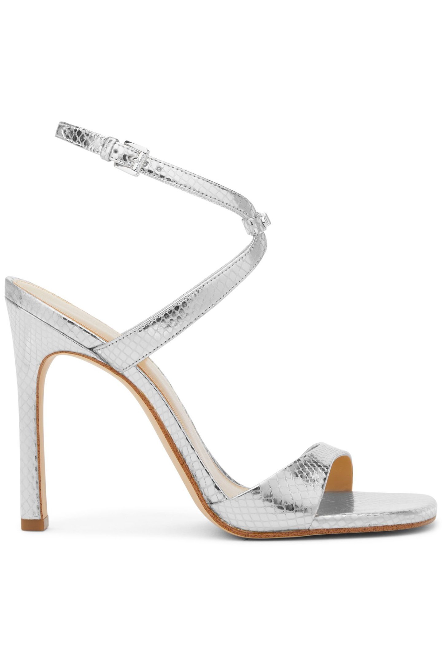 AMARA HIGH HEELED SANDAL IN SILVER 1