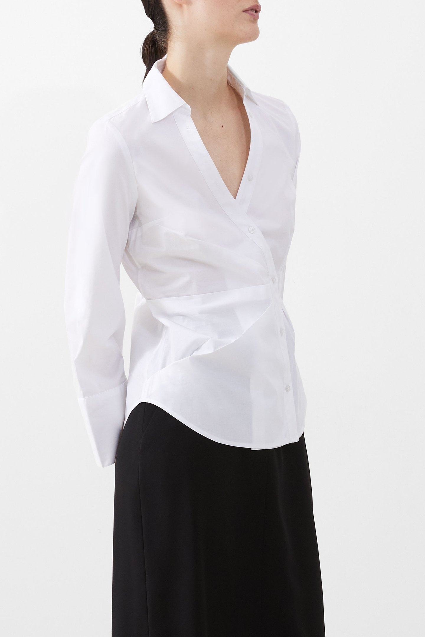 ISABELLE POPLIN ASYMMETRIC SHI LINEN WHITE 4