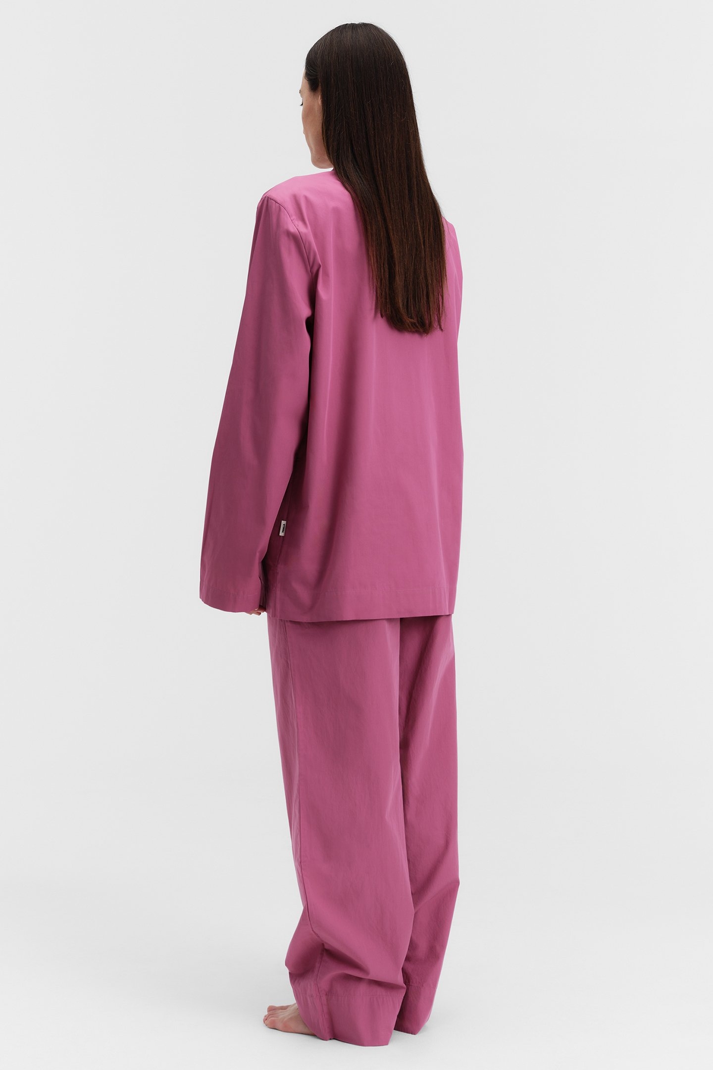 UNISEX POPLIN PYJAMAS SHIRT LINGONBERRY 3