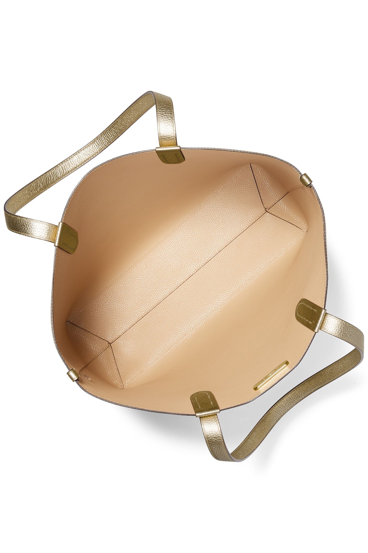 LARGE REVERSIBLE LEATHER TOTE IN GOLD 6