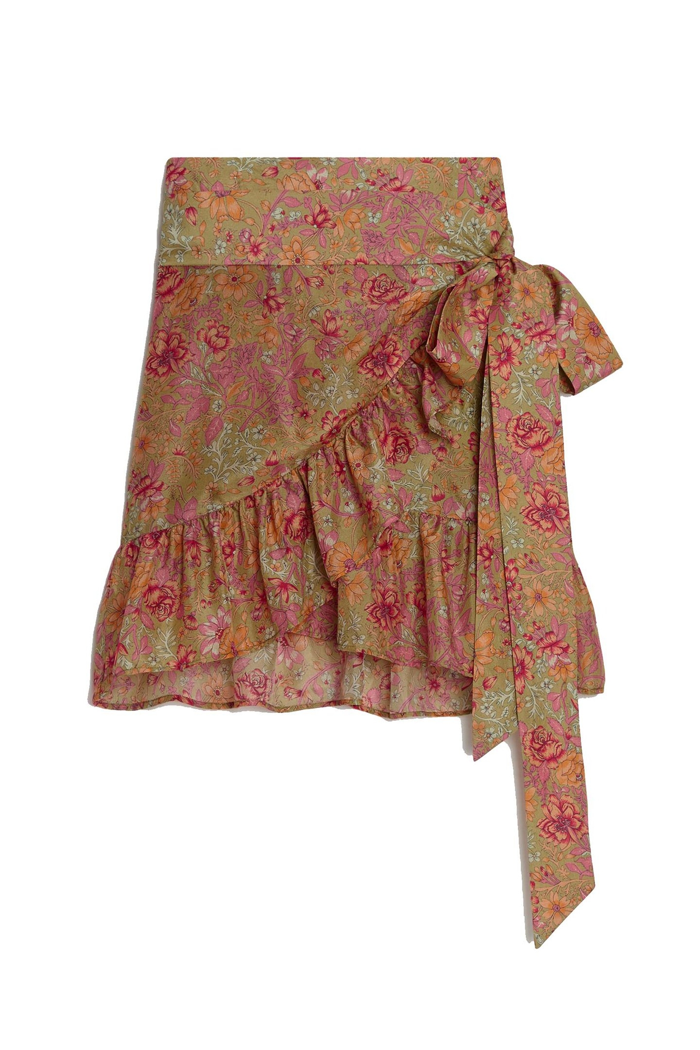 SKIRT ISADORA KHAKI MULTI FLOWERS 1