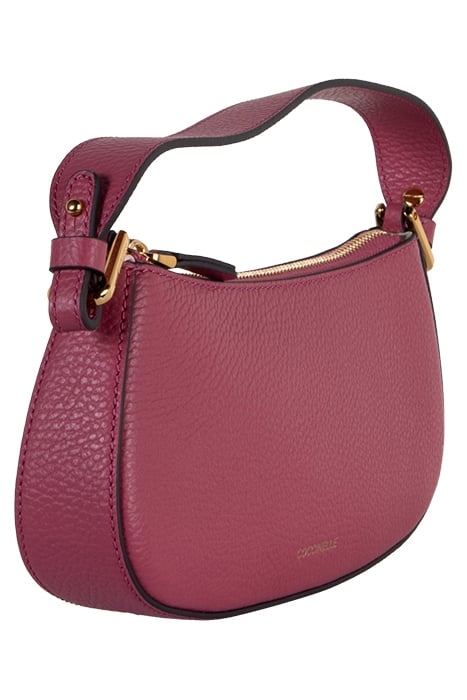 MINI SHOULDER BAG IN GRAINED LEATHER IN ROSEWOOD 4