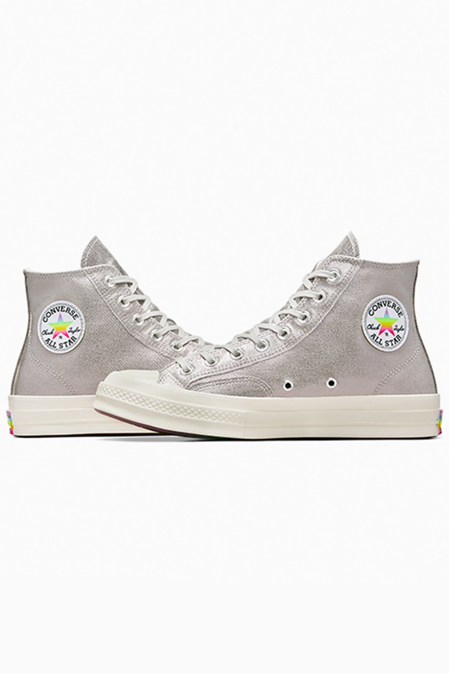 UNISEX CHUCK 70 PRIDE SILVER/EGRET/CHAOS FUSCHIA 7