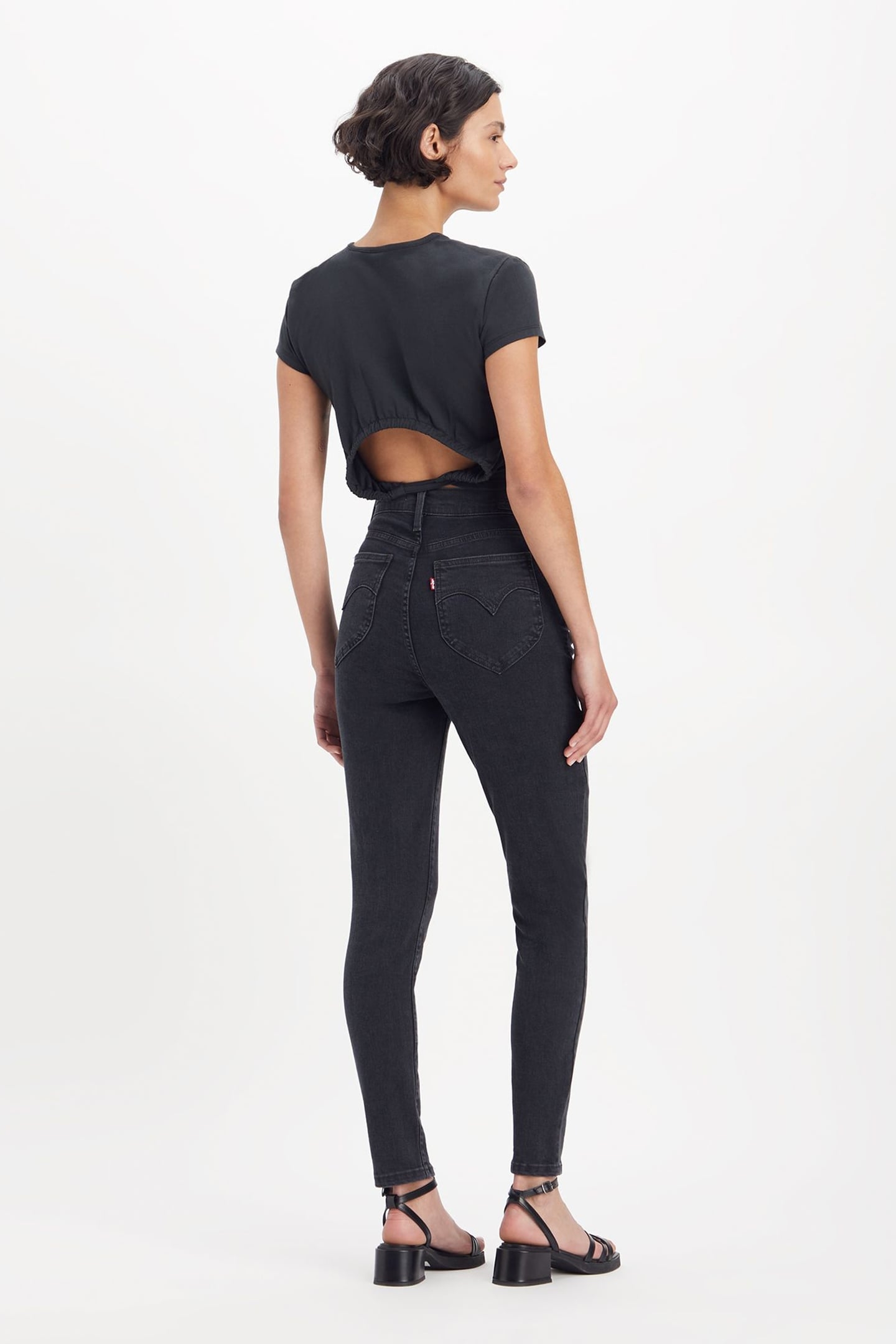 RETRO HIGH SKINNY JEANS BLACK 2