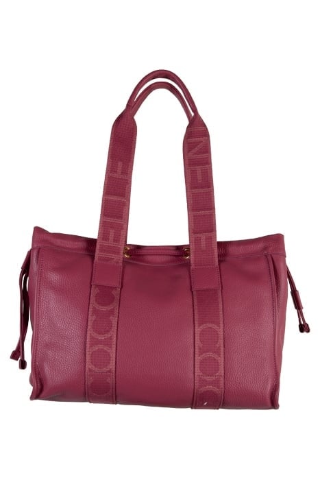 GRAINED LEATHER SIGNATURE TOTE BAG 3