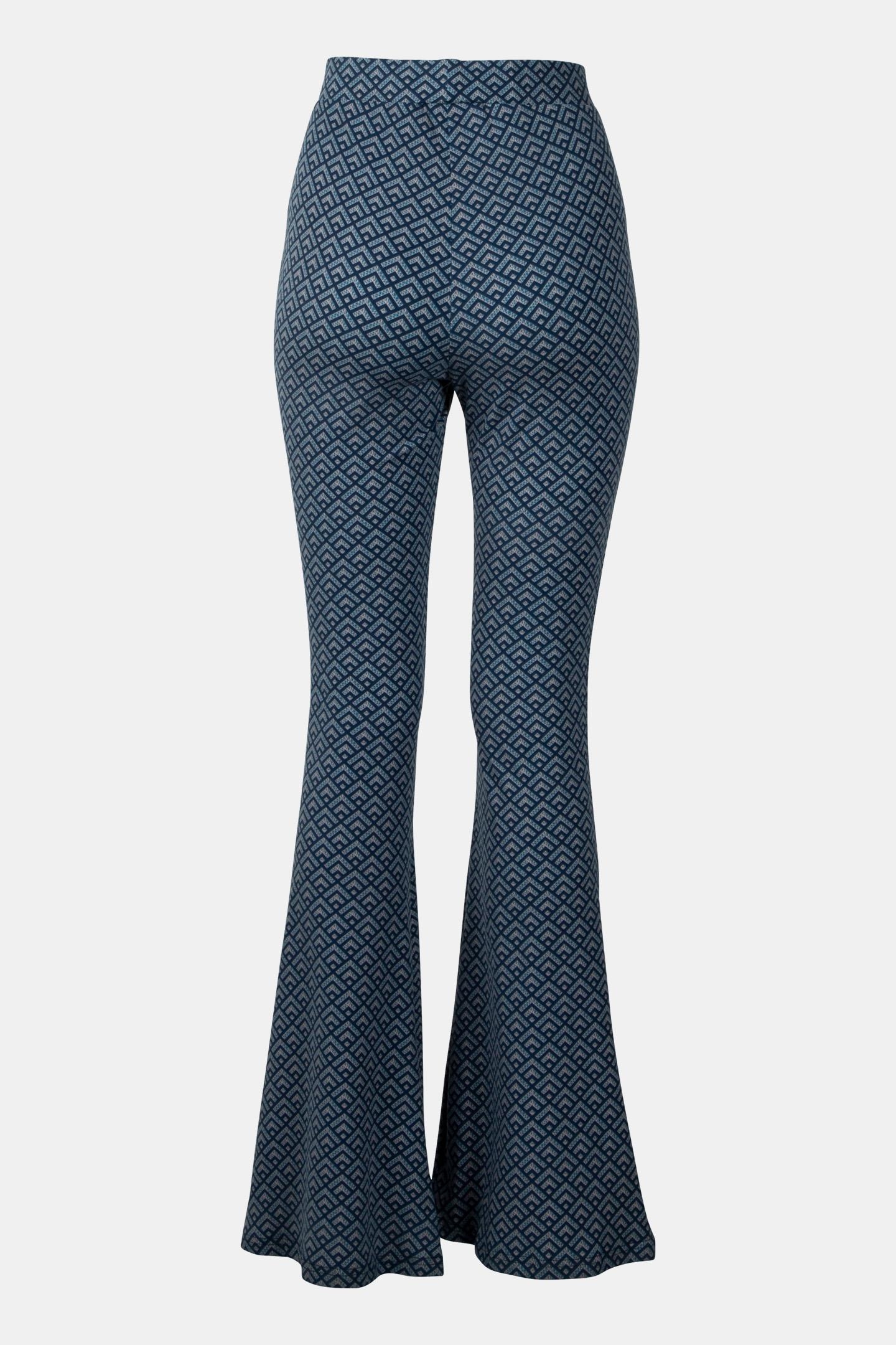 SMALL GEO PEACHED EXTRA FLARE PANTS DARK PETROL 4