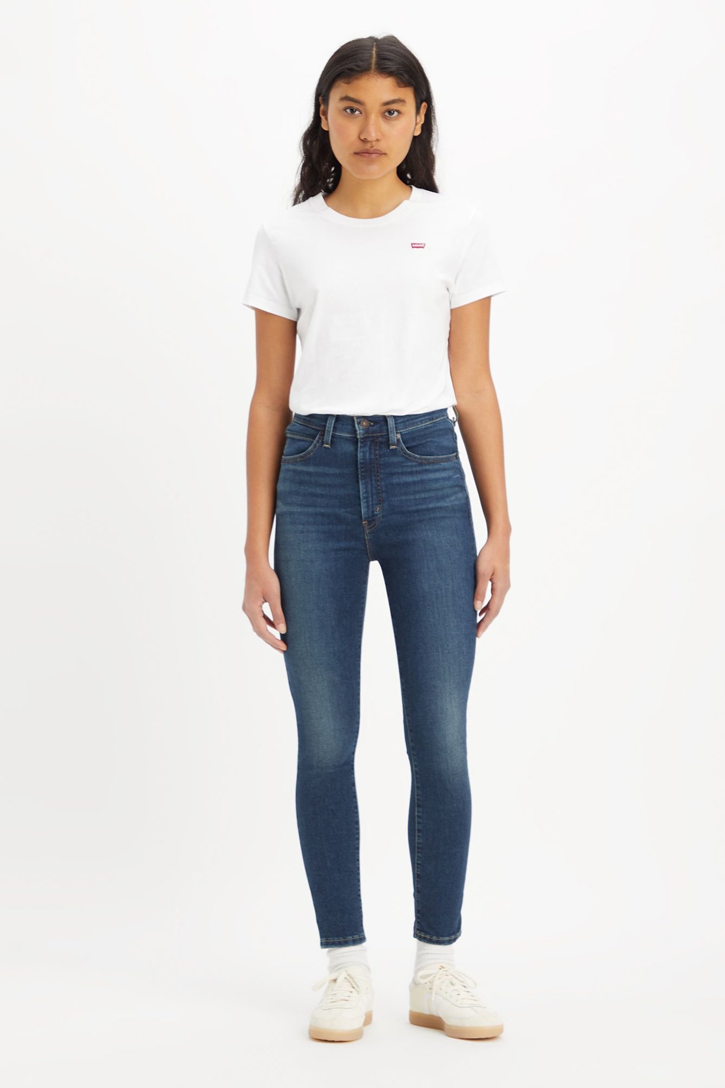 RETRO HIGH SKINNY JEANS DARK INDIGO 1