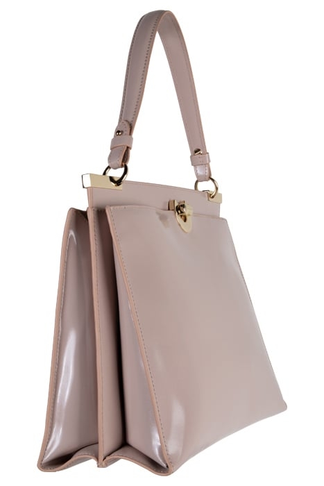 SHINY LEATHER SATCHEL BAG 4