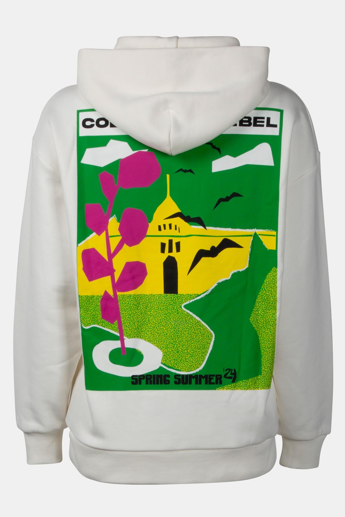 MOTEL SCENERY OVERSIZED HOODIE OFF WHITE 4