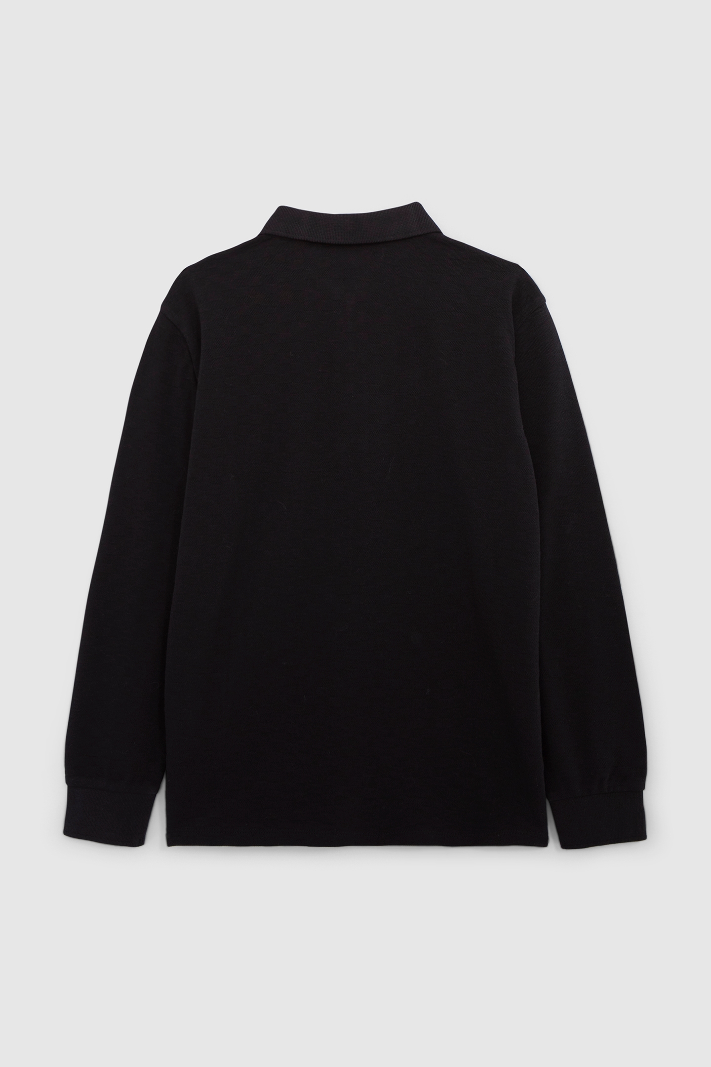 BOY'S BLACK ORGANIC COTTON CHECKERBOARD POLO SHIRT 2