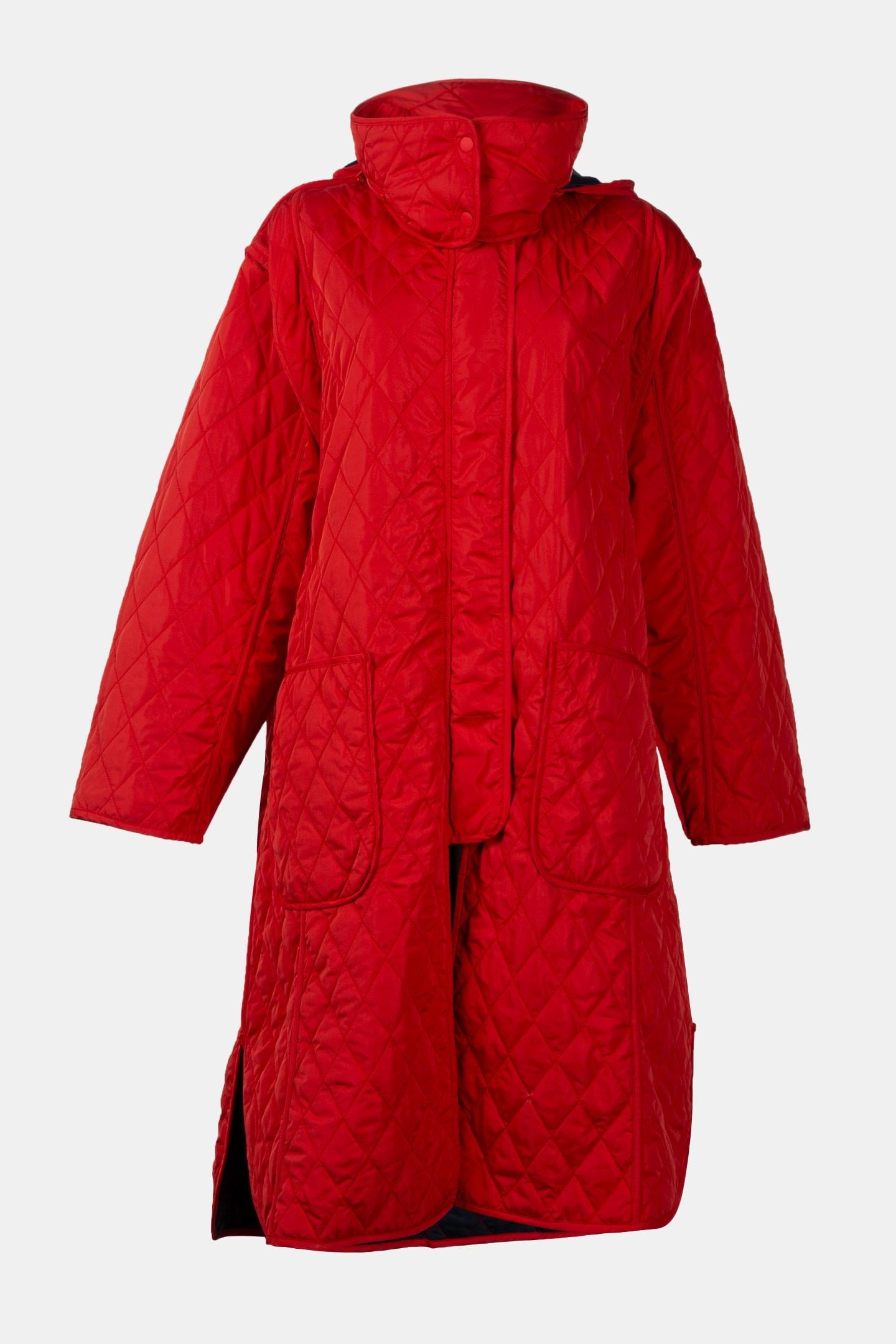 ARIS QUILT REVERSIBLE COAT RED 3
