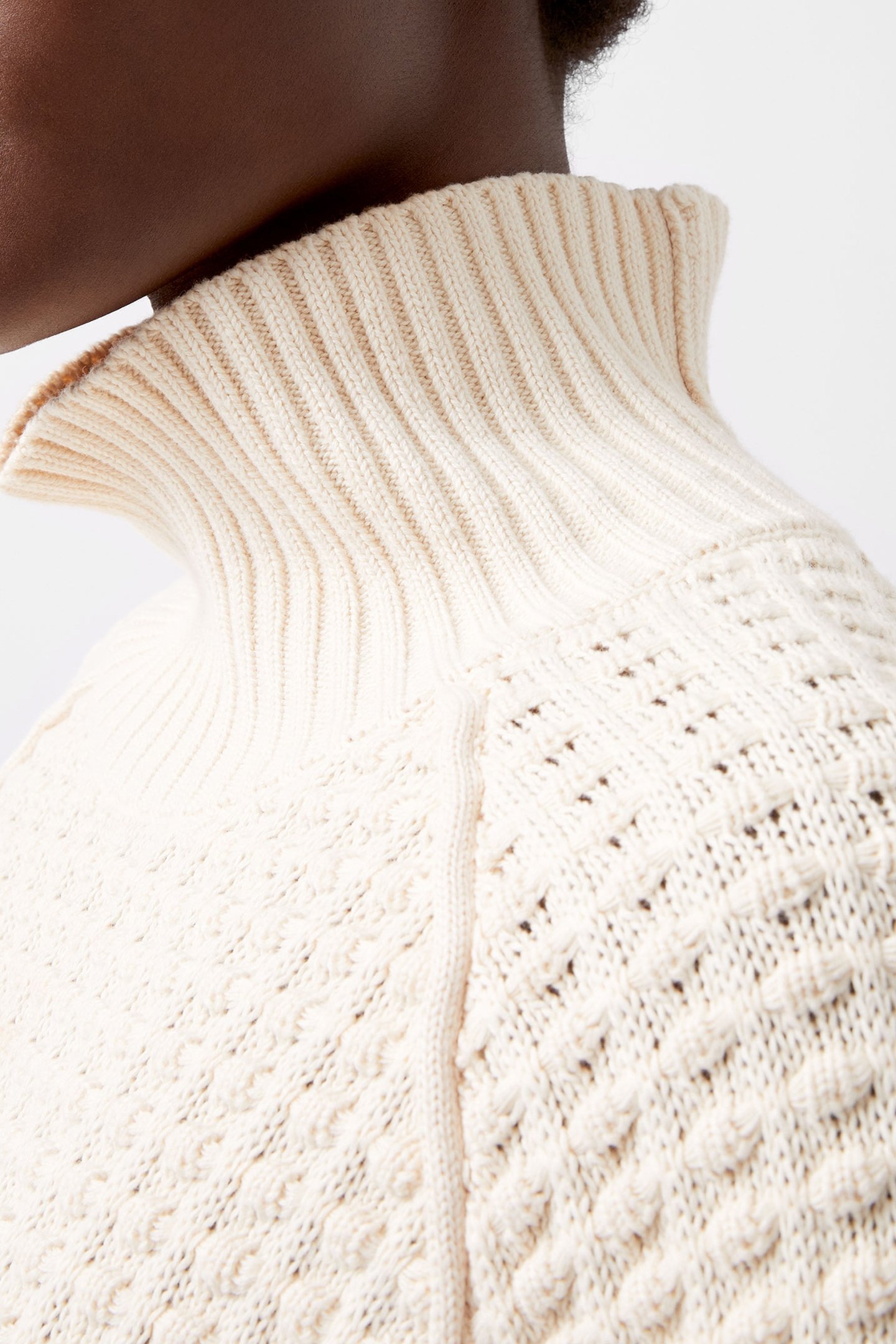 KEYA POPCORN KNIT MOZART JUMPR CREAM 4