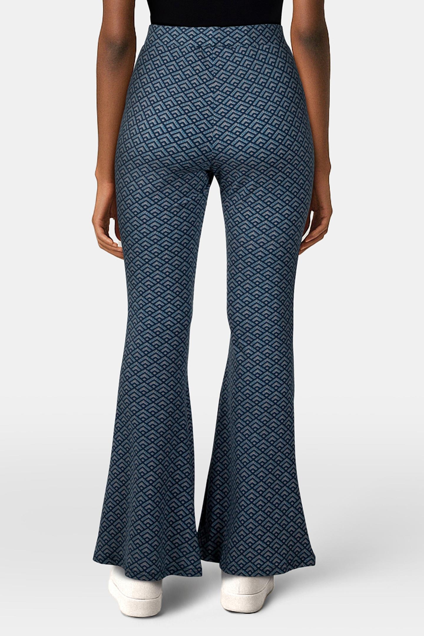 SMALL GEO PEACHED EXTRA FLARE PANTS DARK PETROL 2