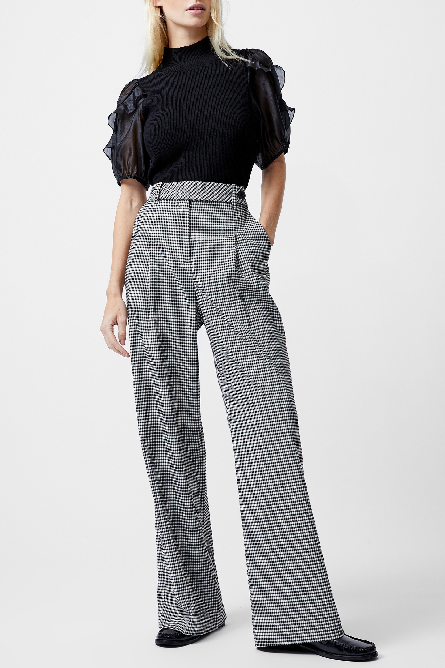 HOLDEN HOUNDSTOOTH TROUSER BLACK/ECRU 2