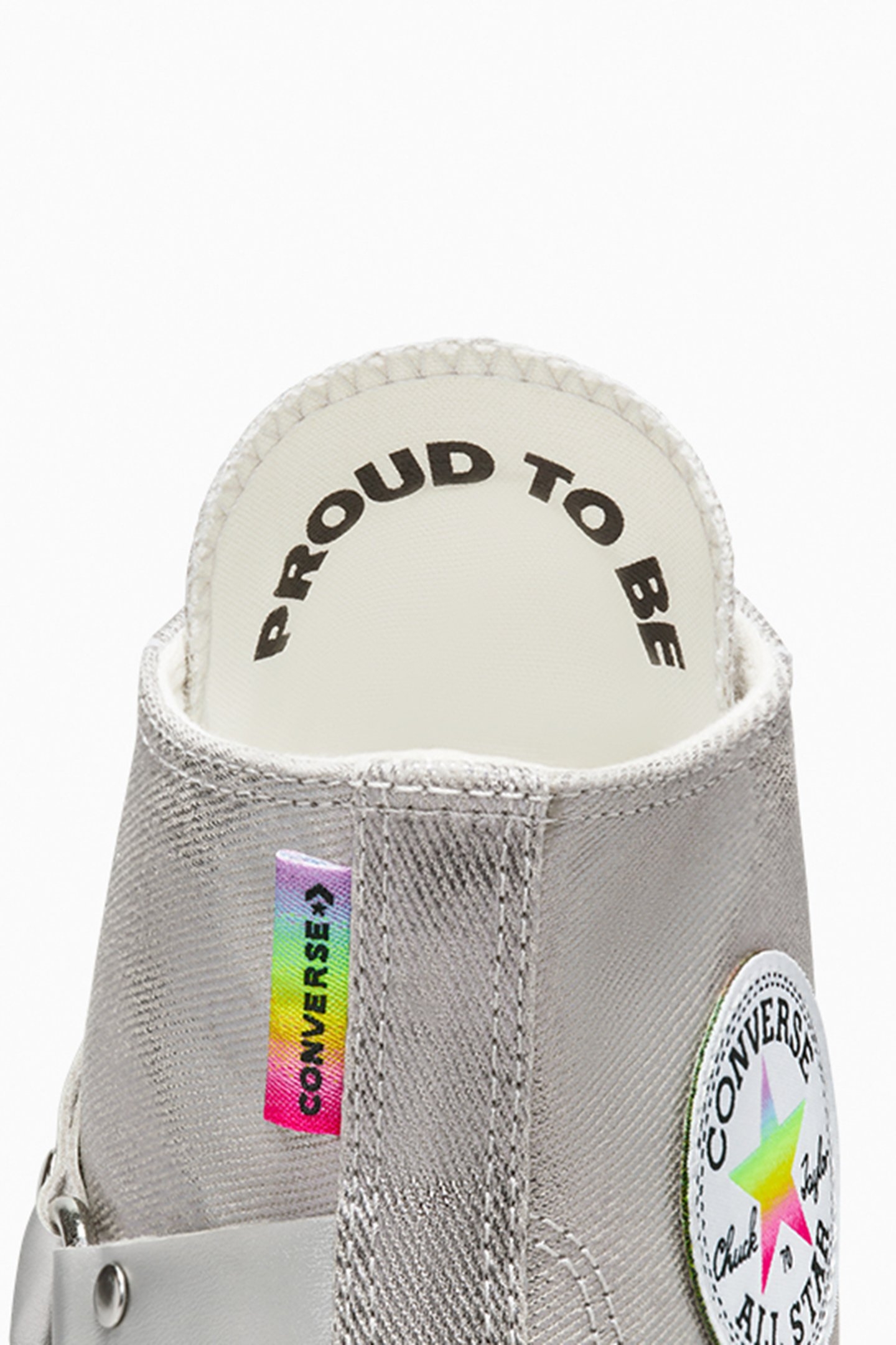 UNISEX CHUCK 70 PRIDE SILVER/EGRET/CHAOS FUSCHIA 8