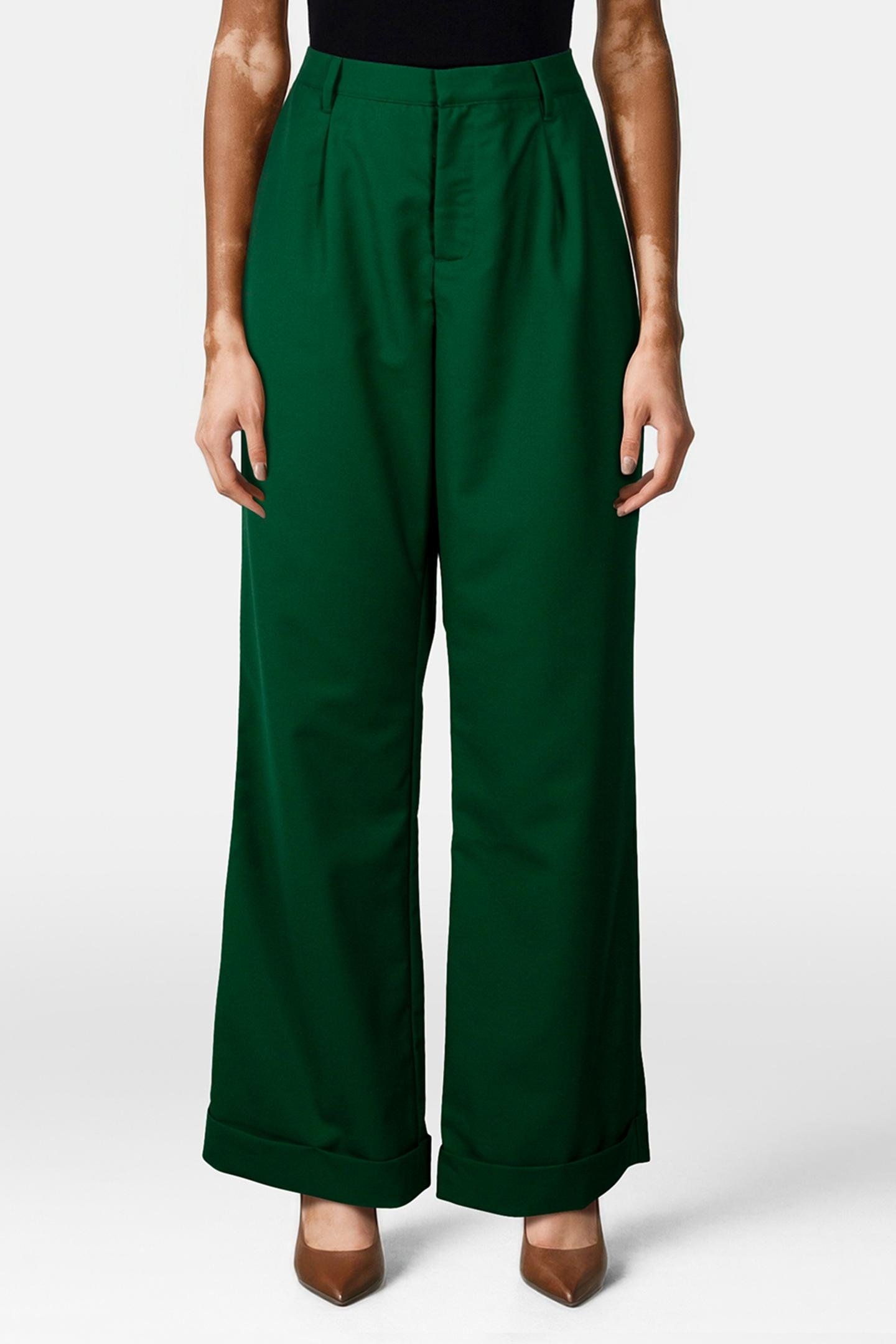 ALDEN UNI STRAIGHT PANTS DEEP GREEN 1