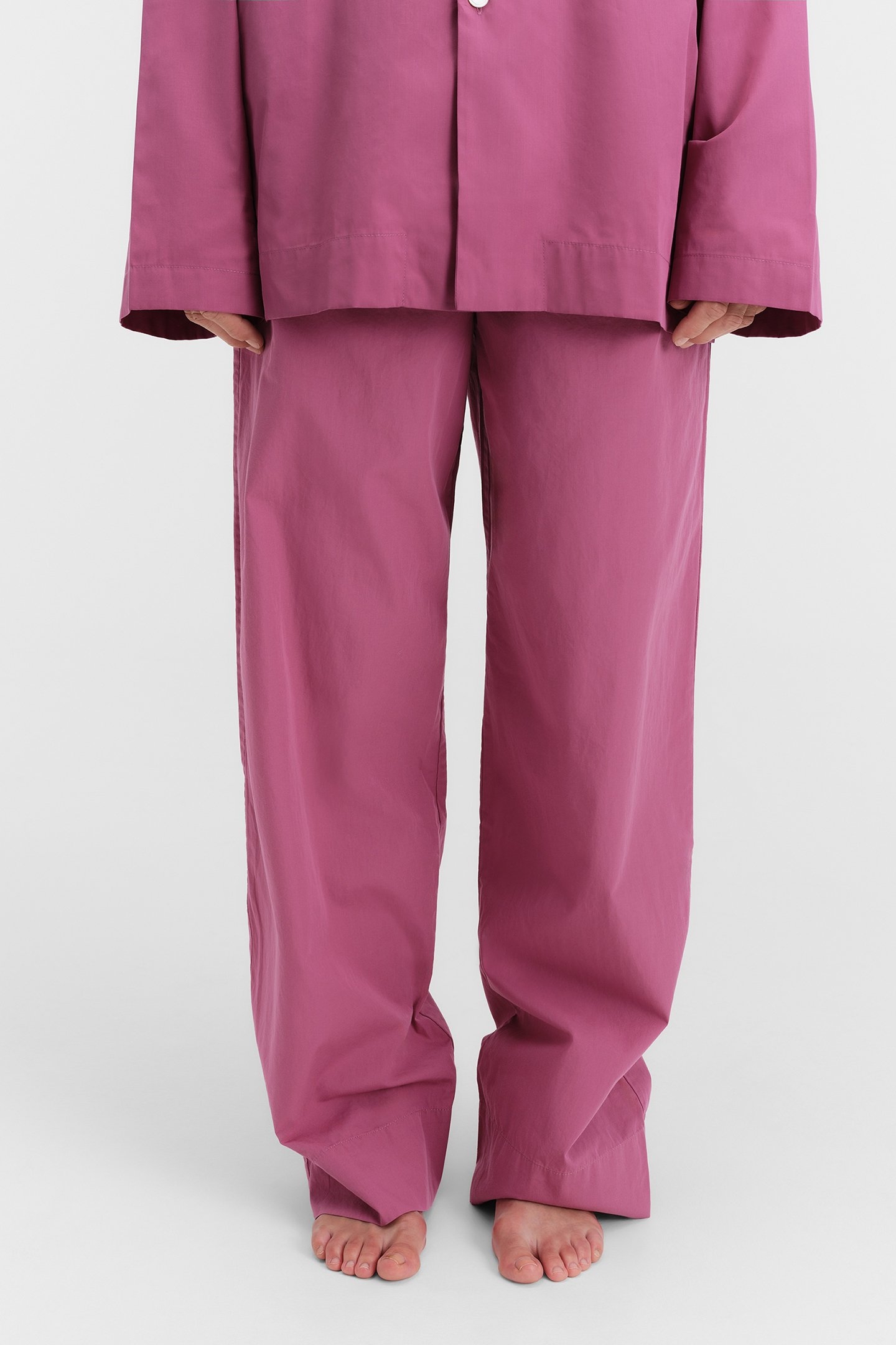 UNISEX POPLIN PYJAMAS PANTS LINGONBERRY 1