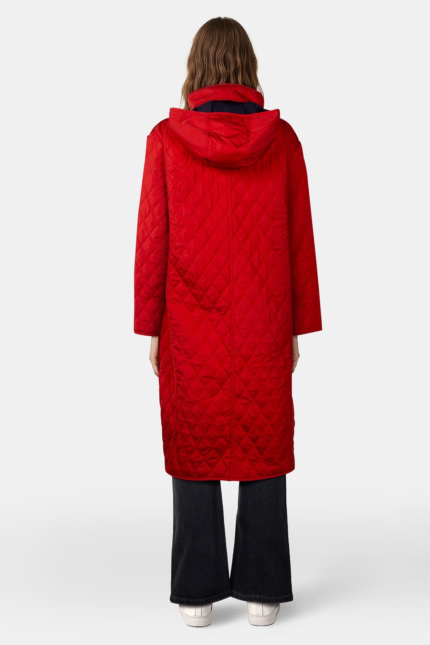 ARIS QUILT REVERSIBLE COAT RED 2