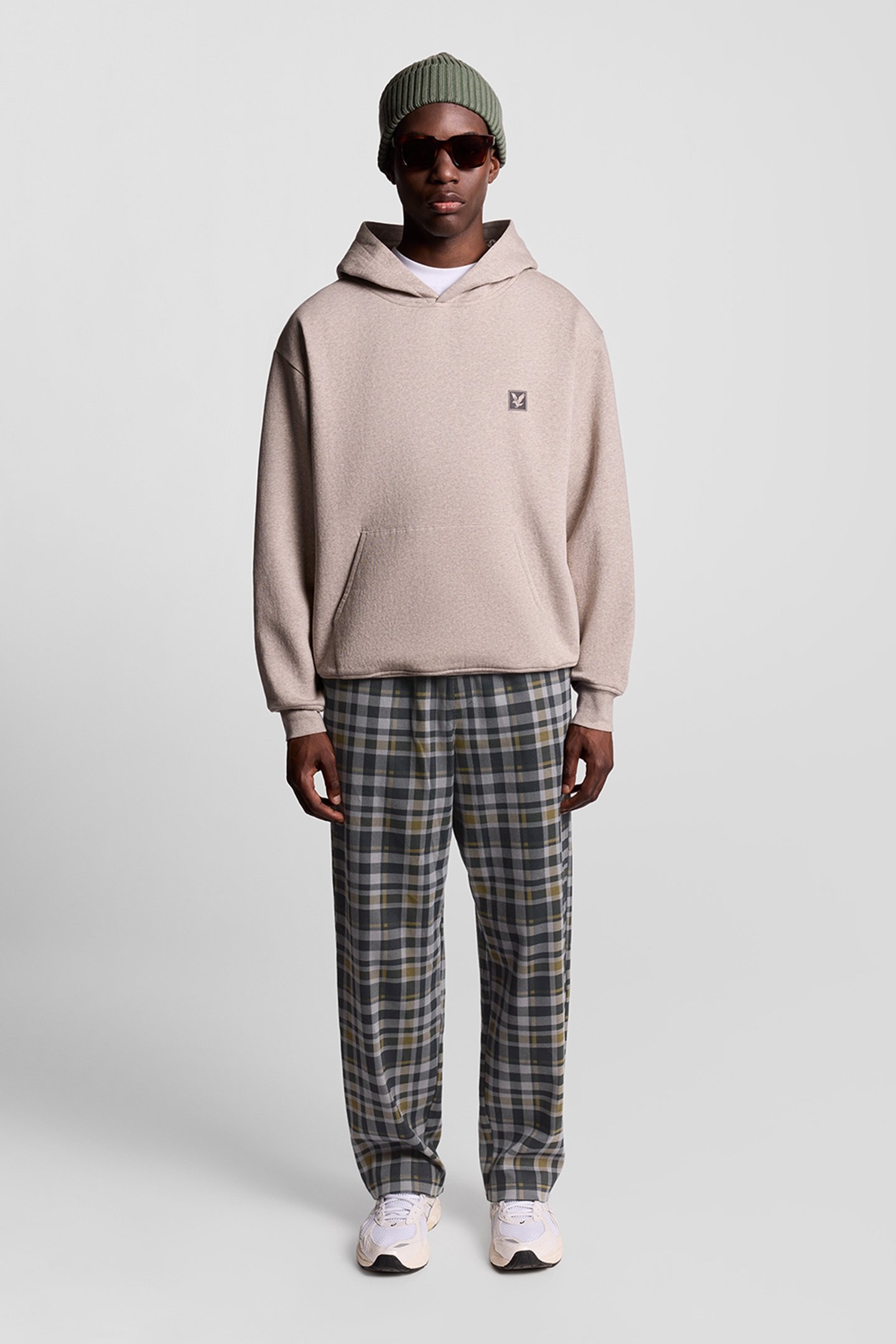 LOUNGEWEAR JERSEY CHECK PANT OLIVE 3