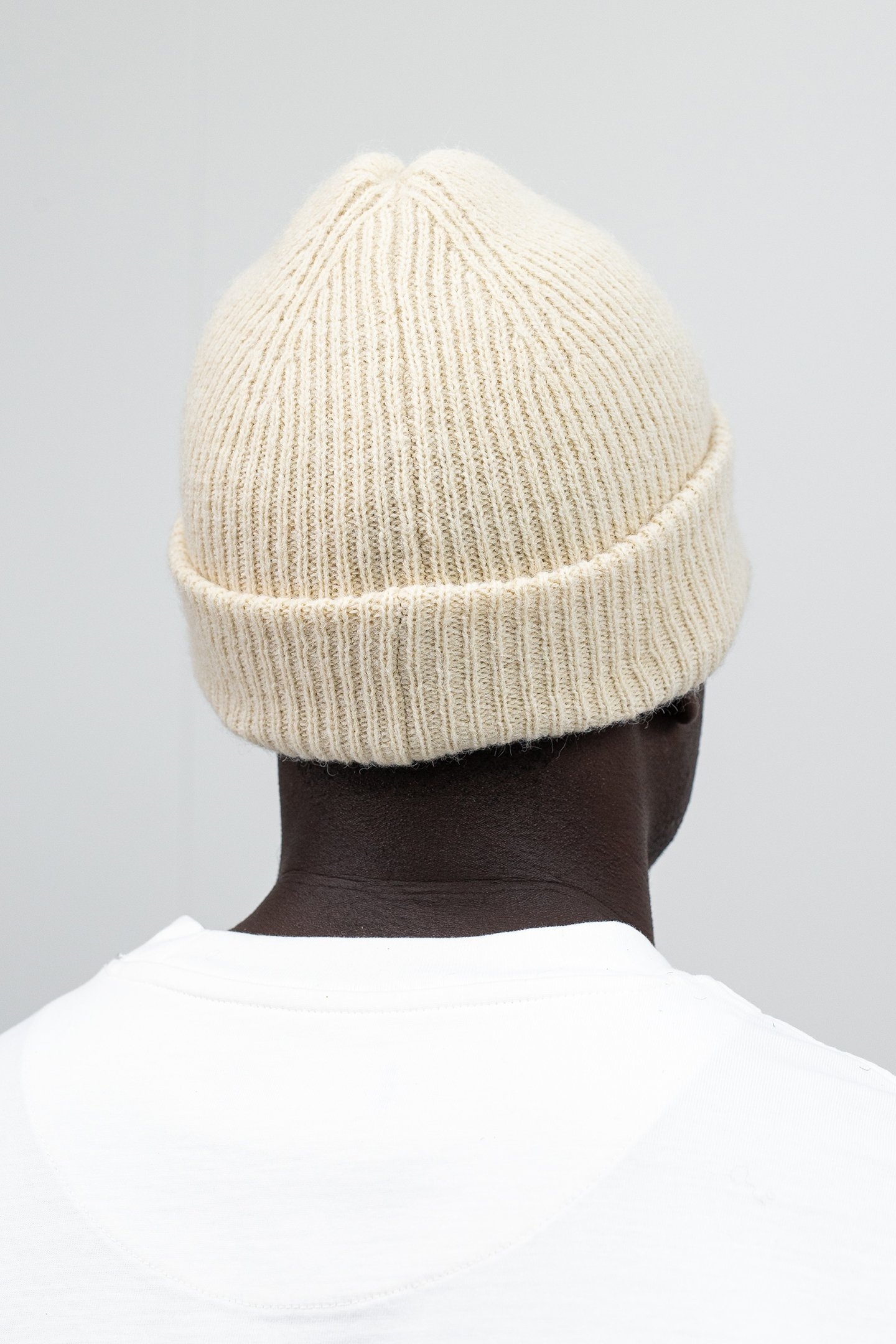 ARMY WOOL HOOK BEANIE BEIGE GREY 3