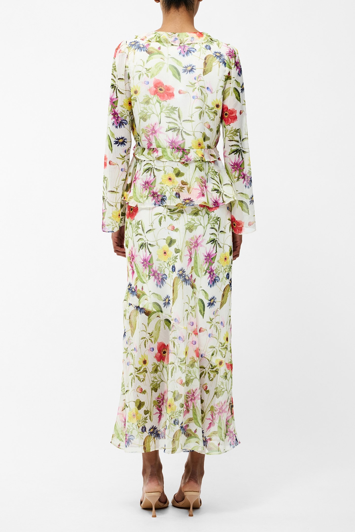 MONICA HALLIE CRINKLE BLOUSE WHITE MULTI 3