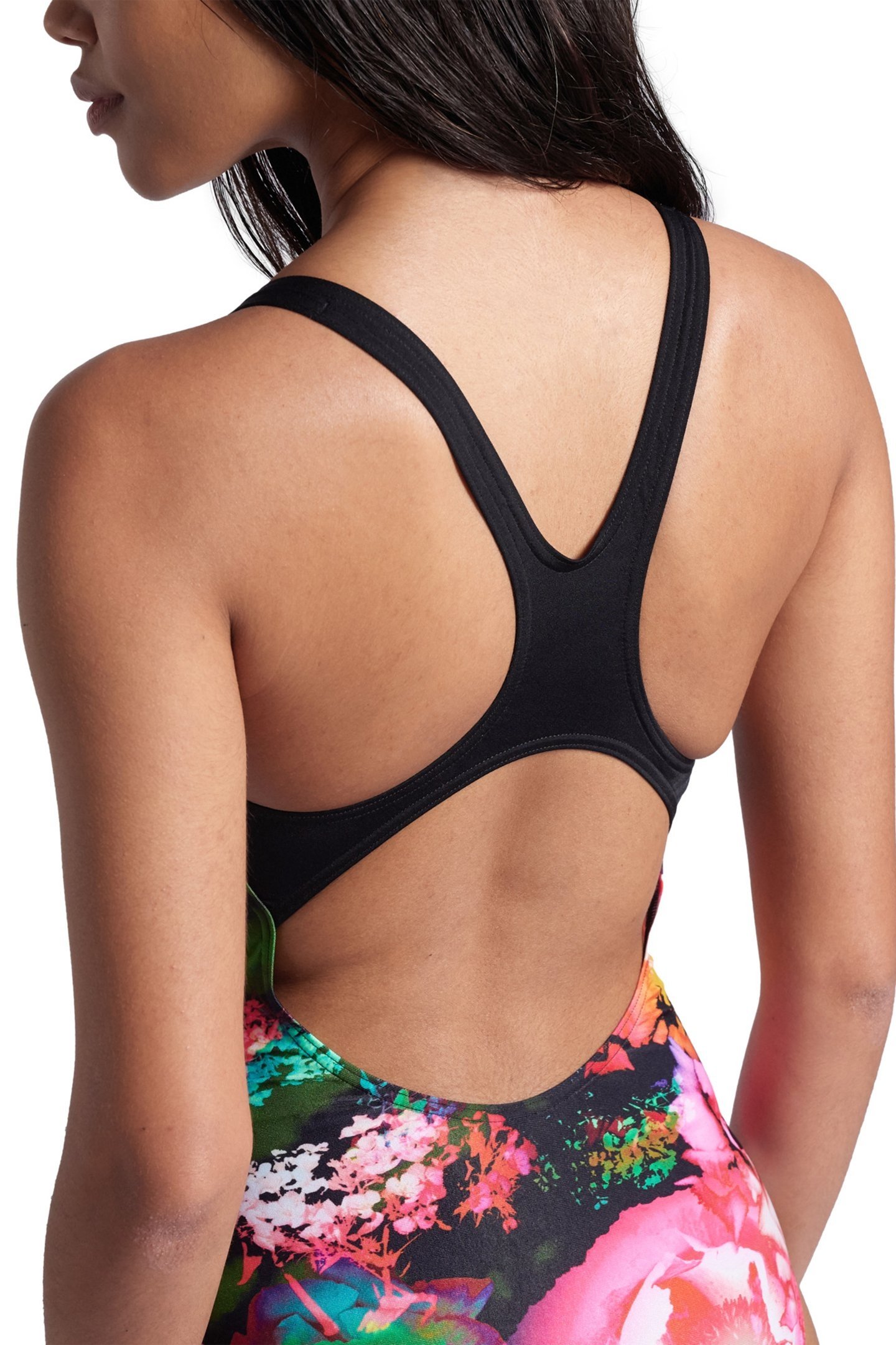 WOMEN'S ARENA ROSELAND SWIMSUIT SWIM PRO BLACK MULTI 5