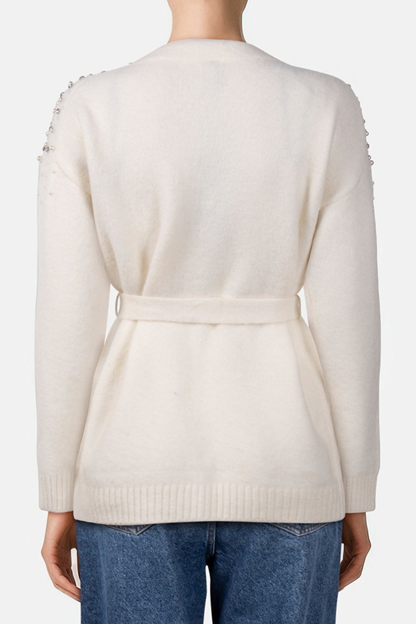 SIBILLA BELTED CARDI PALE PEARL 2