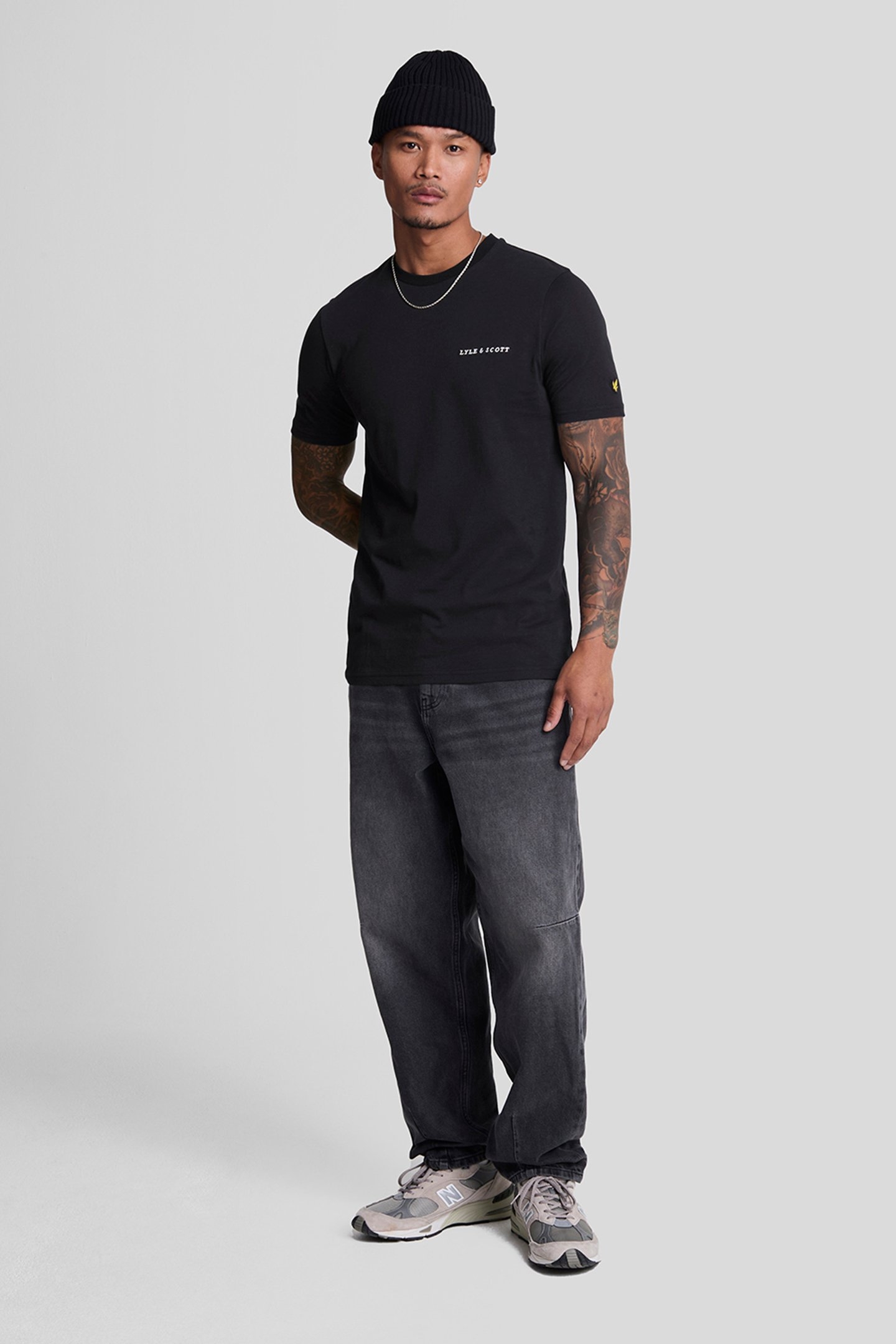 EMBROIDERED T-SHIRT DARK NAVY/WHITE 3