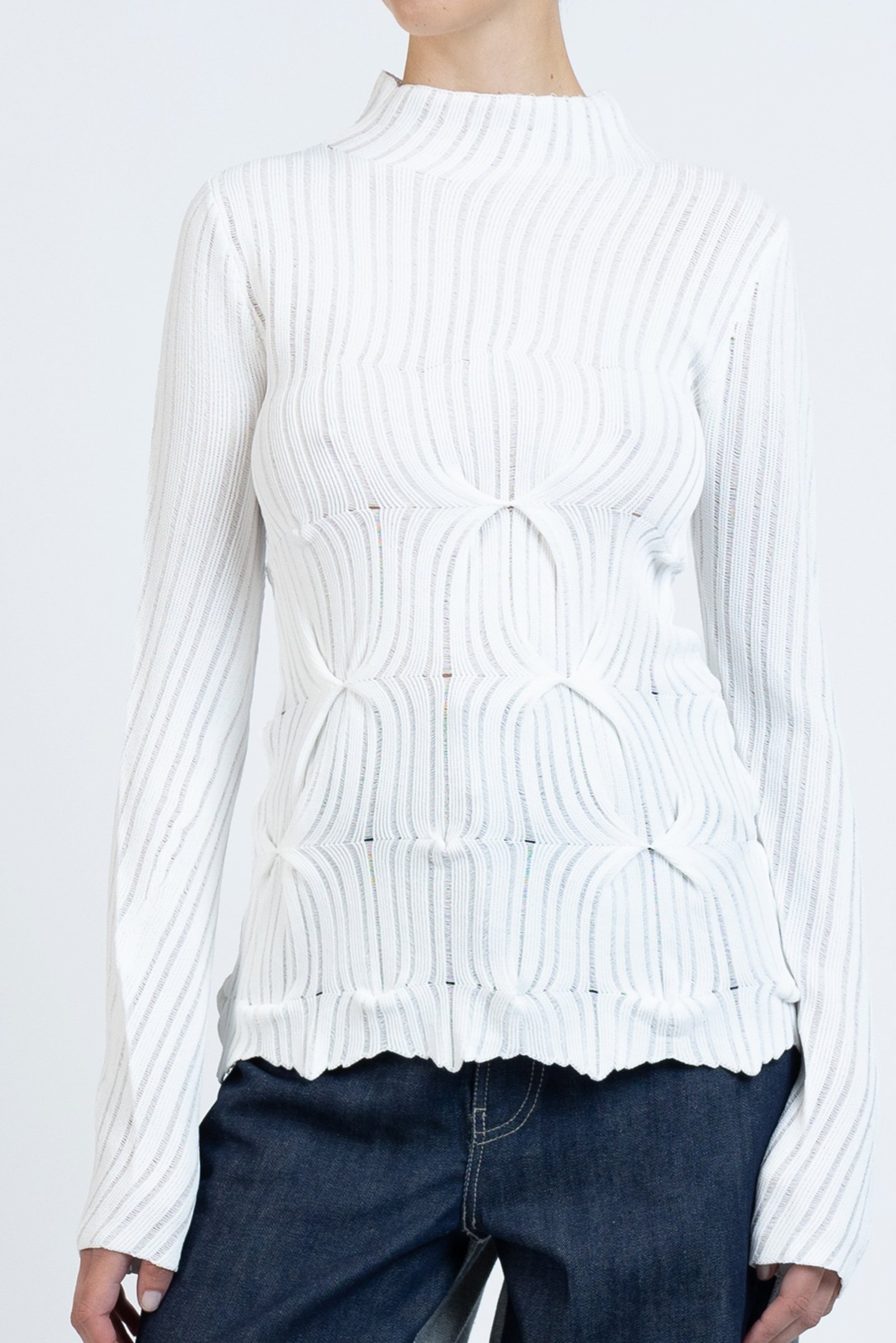 TURTLENECK FITTED LONGSLEEVE TOP CREAM 1