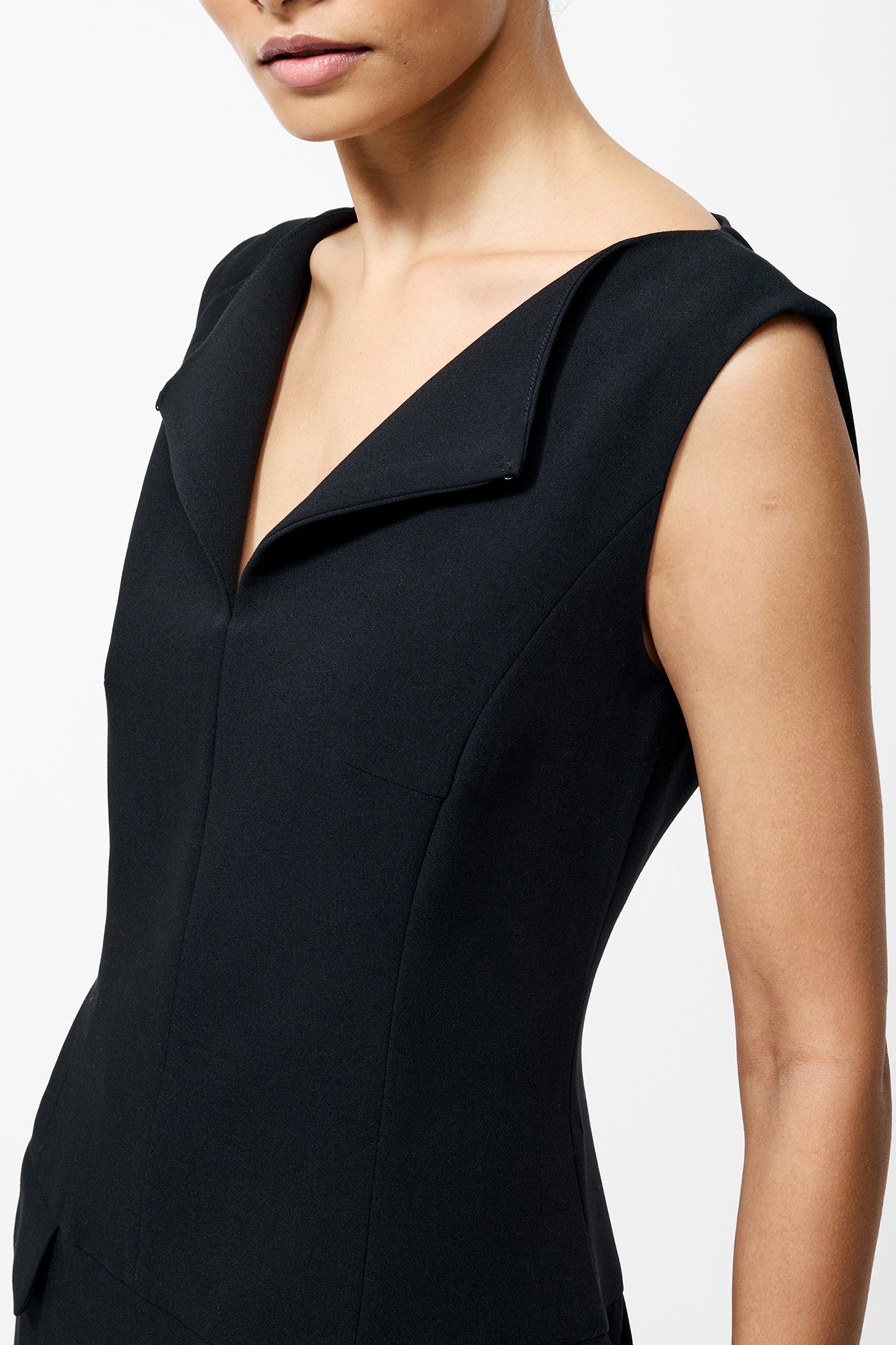 AZRA TWILL TAILORED DRESS BLACK 5