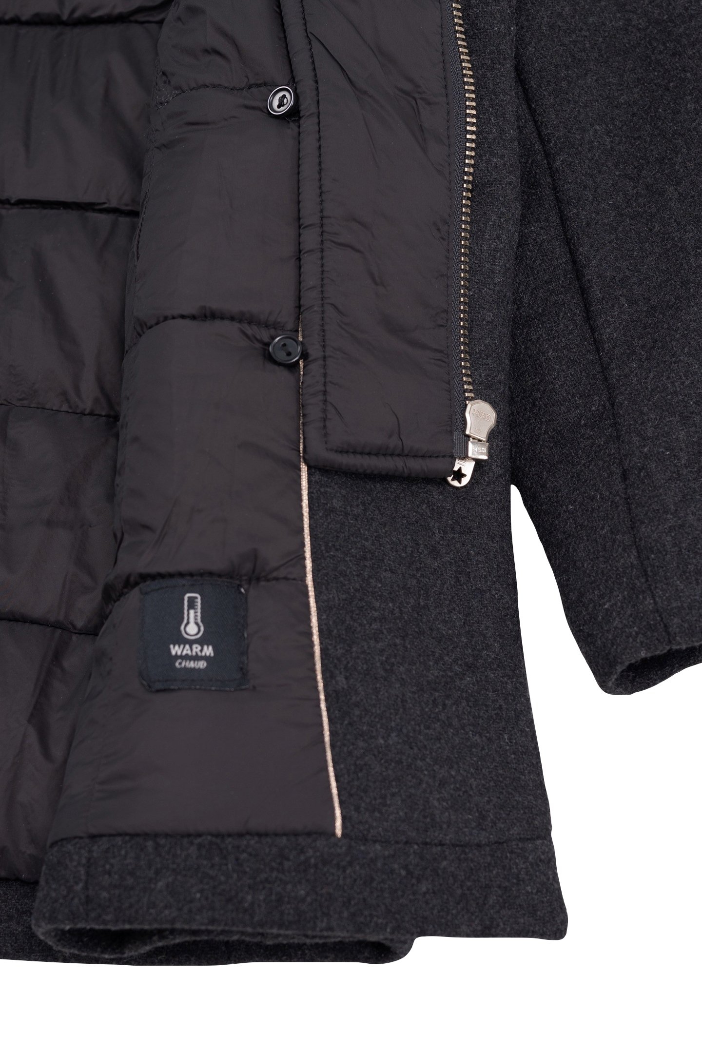 GREY COAT WITH REMOVABLE HOODED TRIM FOR GIRLS 8