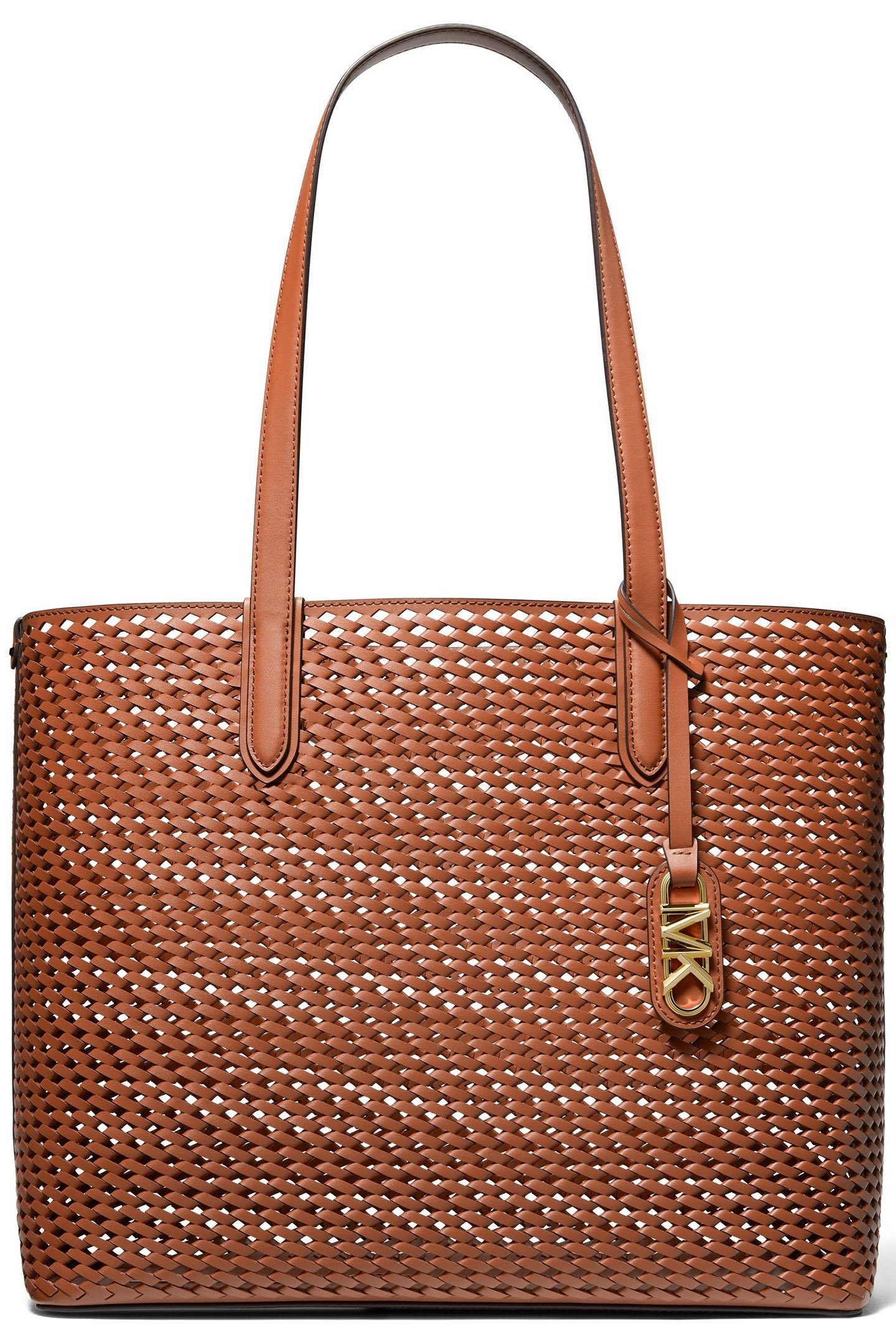 LARGE REVERSIBLE LEATHER TOTE IN BROWN 1