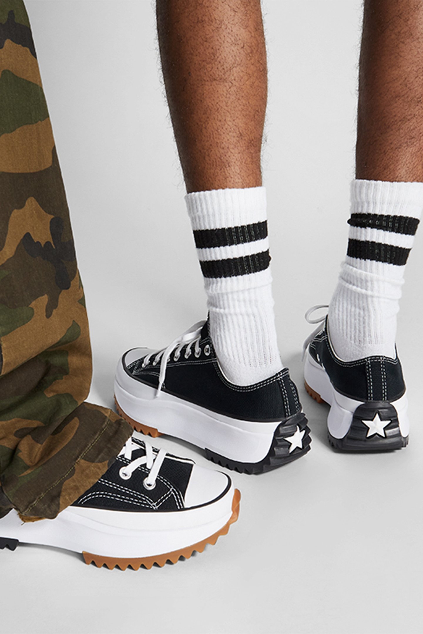 UNISEX RUN STAR HIKE CANVAS PLATFORM BLACK/WHITE/GUM 3