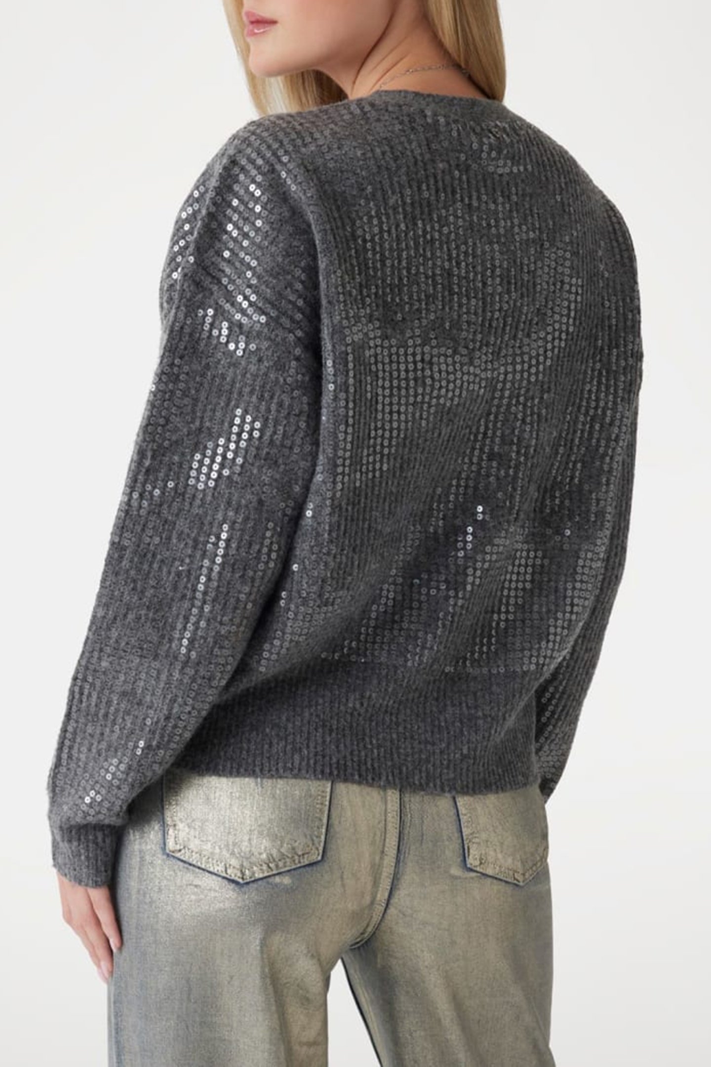 RILEY LS VN SEQUINS DARK GREY HEATHER 2