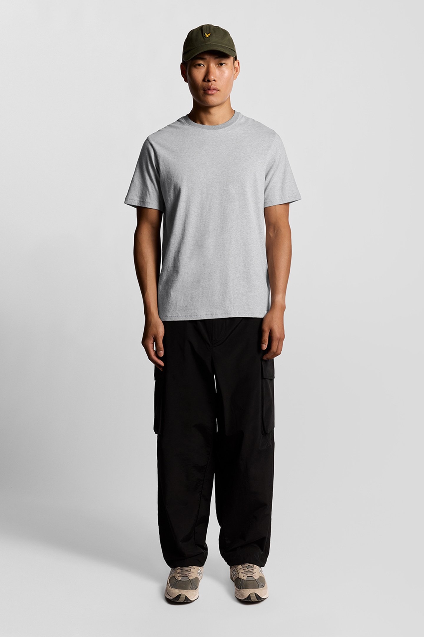 HALF RAGLAN T-SHIRT LIGHT GREY MARL 3