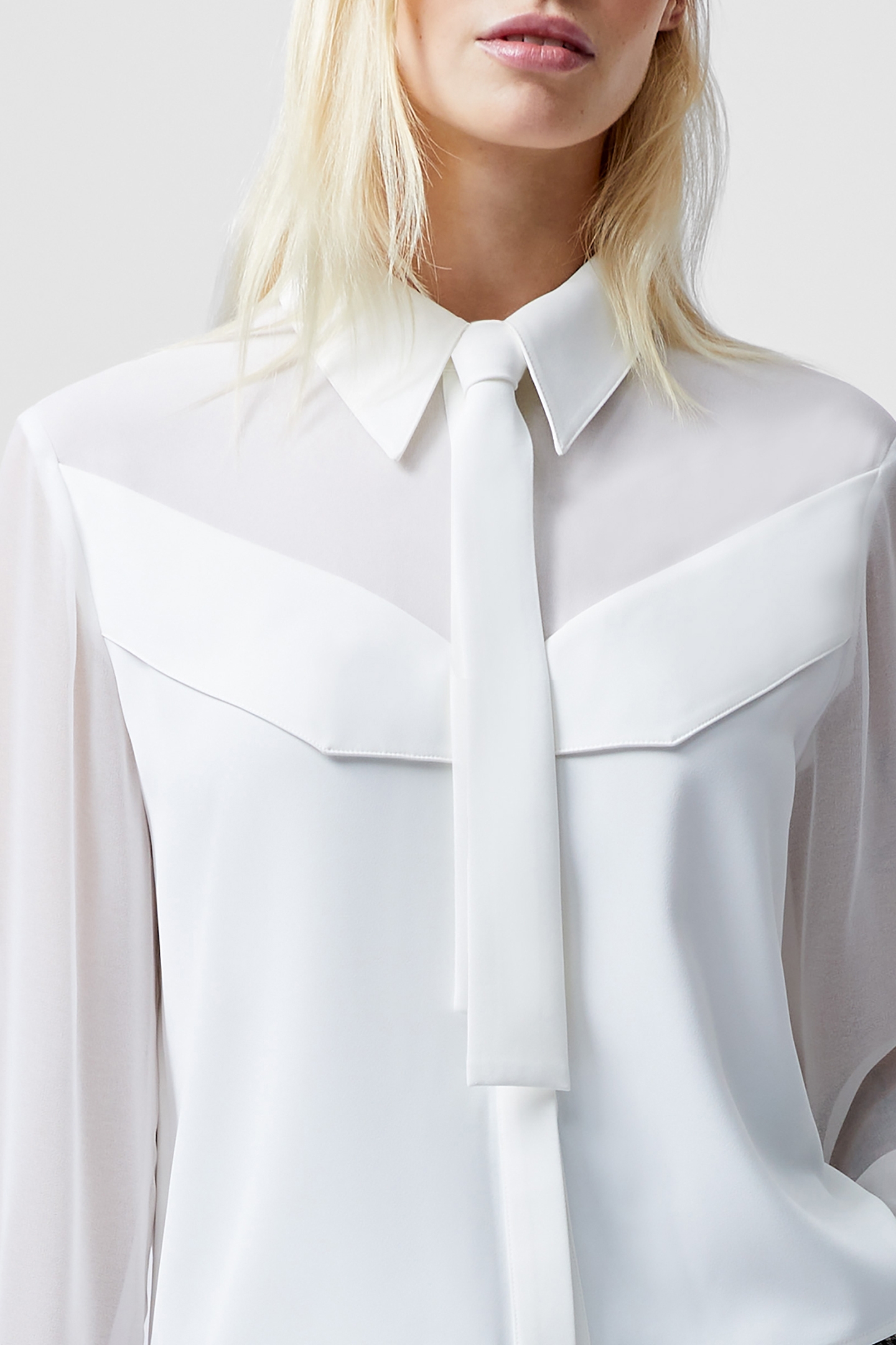 AREZZO NECK TIE SHIRT SUMMER WHITE 4
