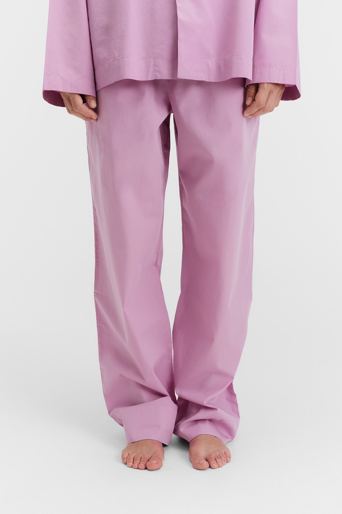 UNISEX POPLIN PYJAMAS PANTS PURPLE PINK 1