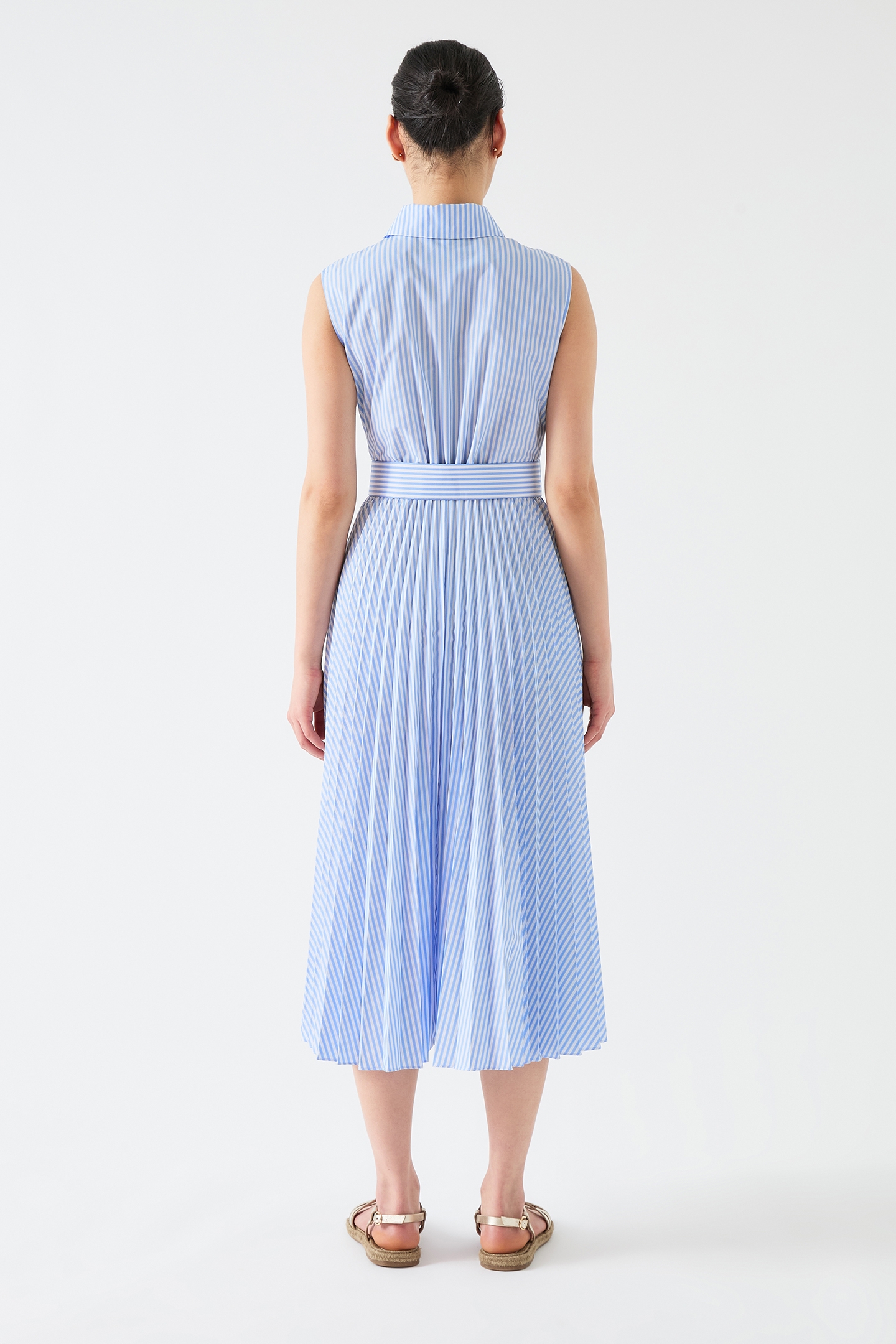 DR HALLY FLOWER STRIPE DR BLUE 3