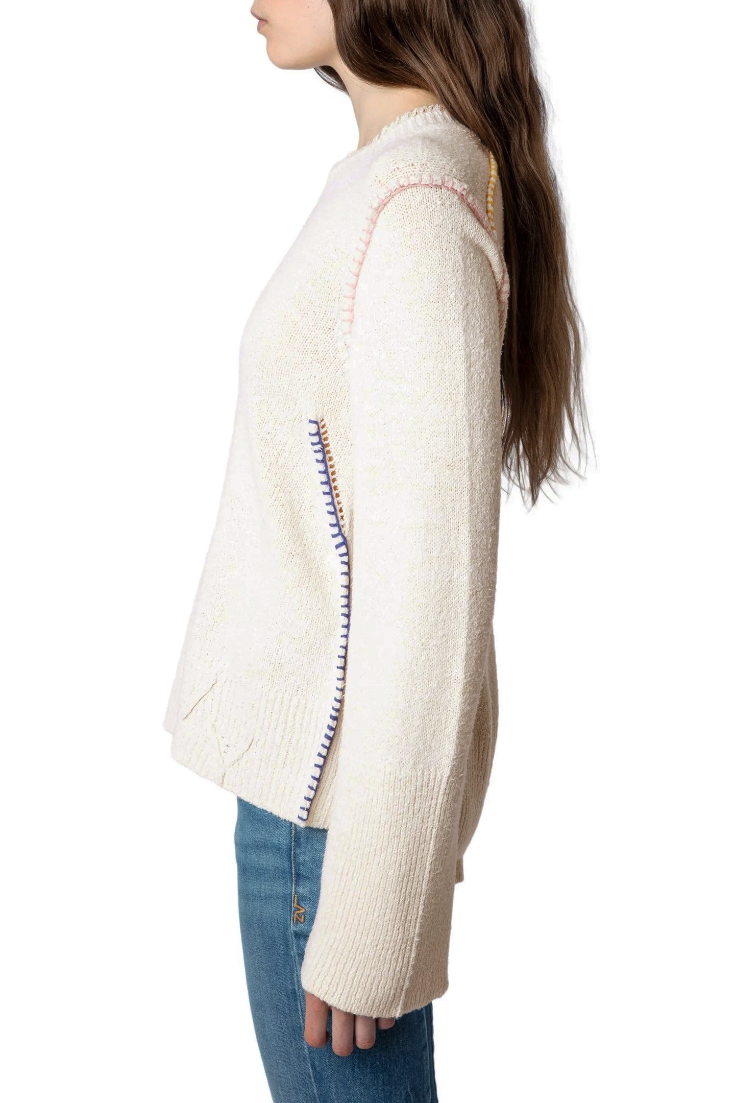 LOUNA SILK PULLOVER ECRU 3