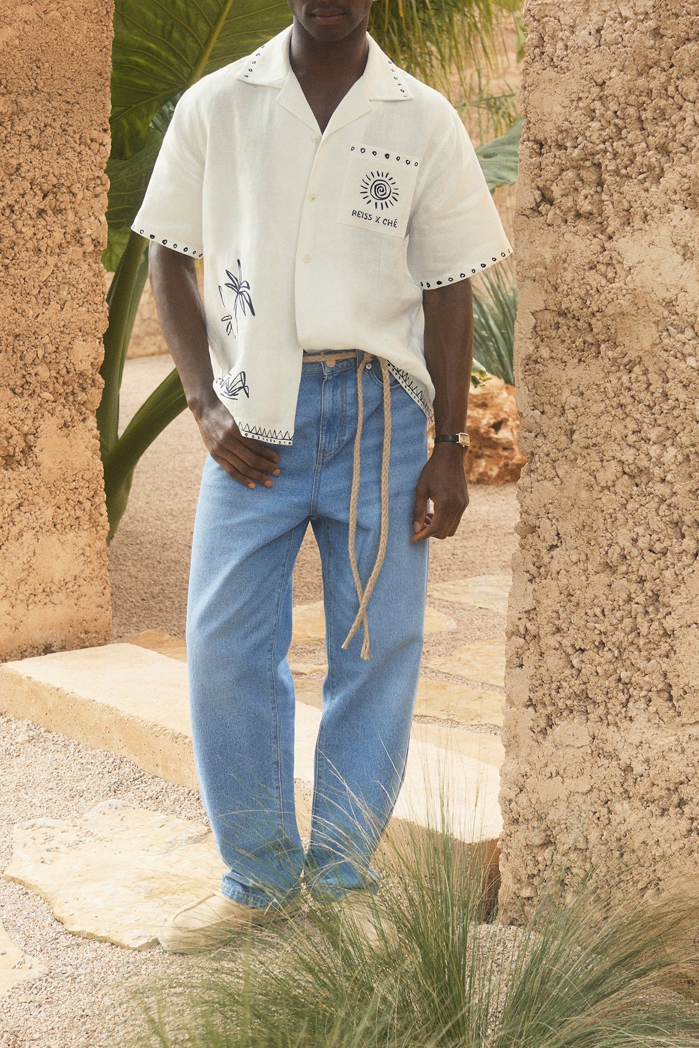 SS BRUSHSTROKE PRINTED LINEN CUBAN SHIRT WHITE 8