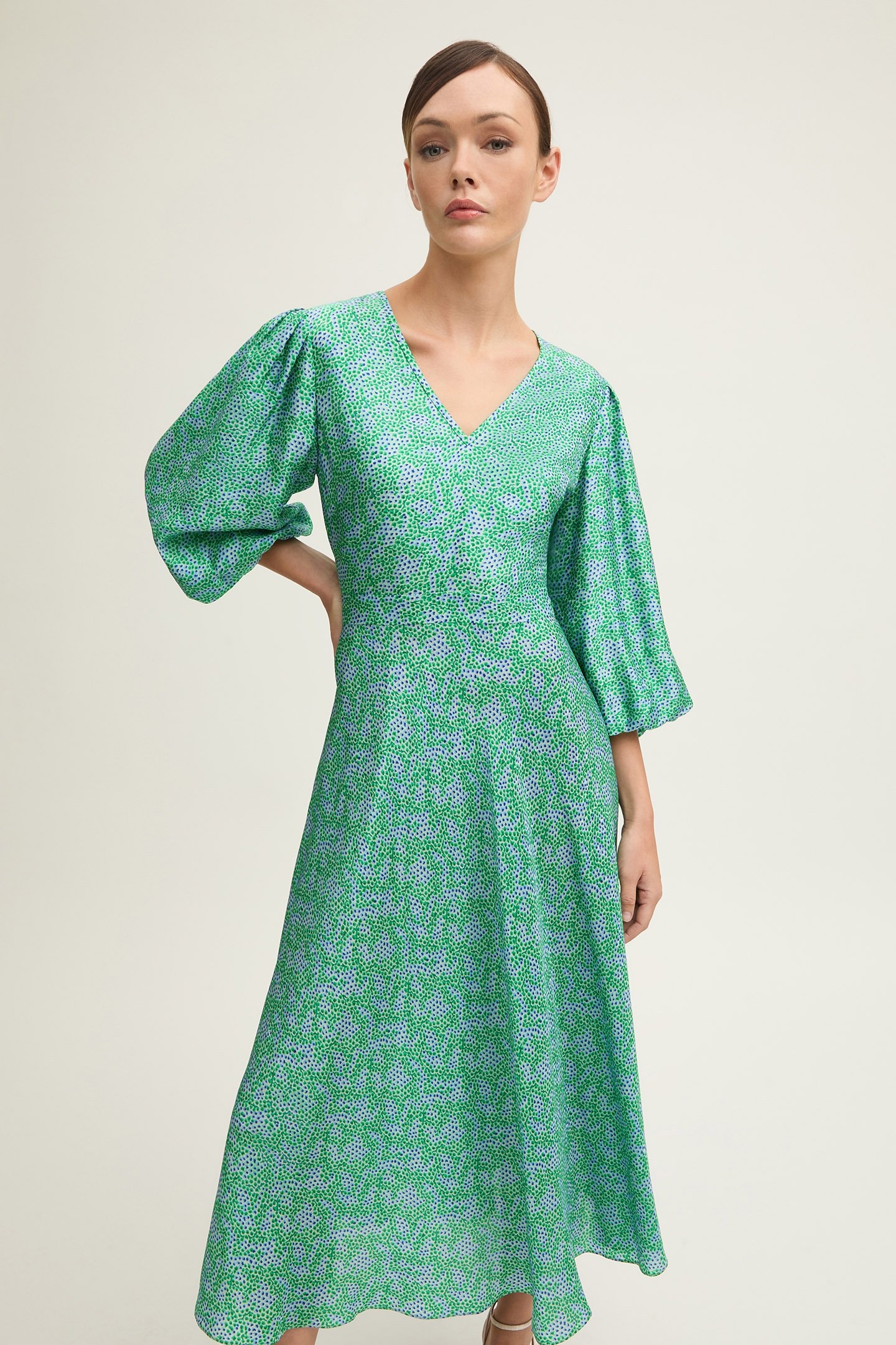 DR LOLA BLOSSOM DRESS GREEN 5