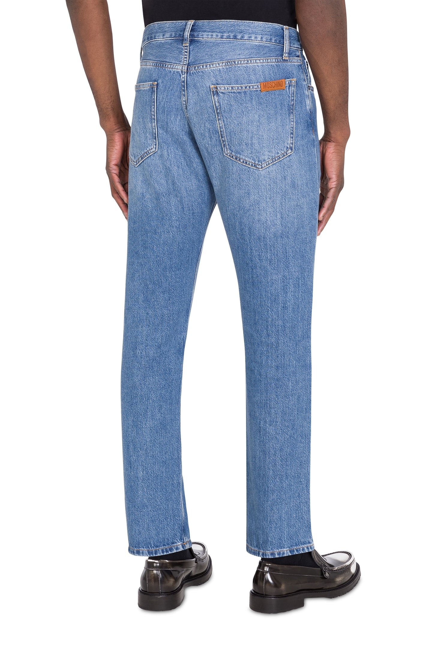 BLUE COTTON DENIM TROUSERS BLUE 2