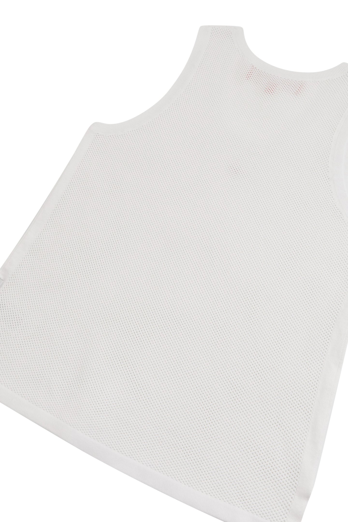 SLEEVELESS KNITTED SPEEDMARK VEST WHITE 7